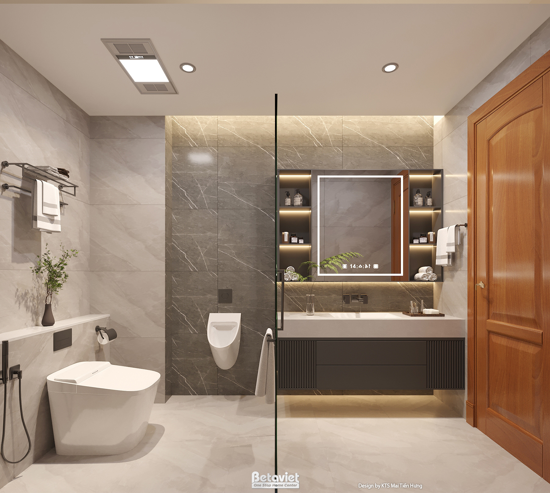 Mẫu thiết kế nội thất phòng tắm biệt thự hiện đại NT2009120
