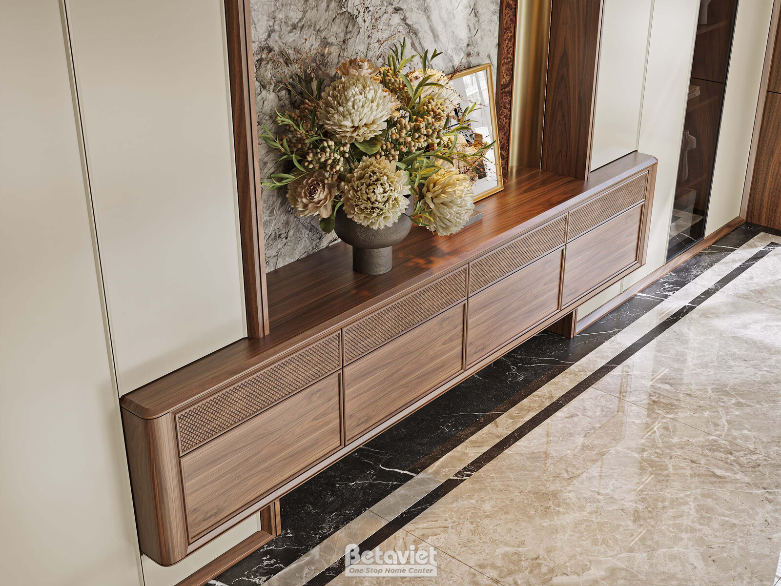 Nội thất đại sảnh biệt thự hiện đại NT2008251 – góc nhìn 4