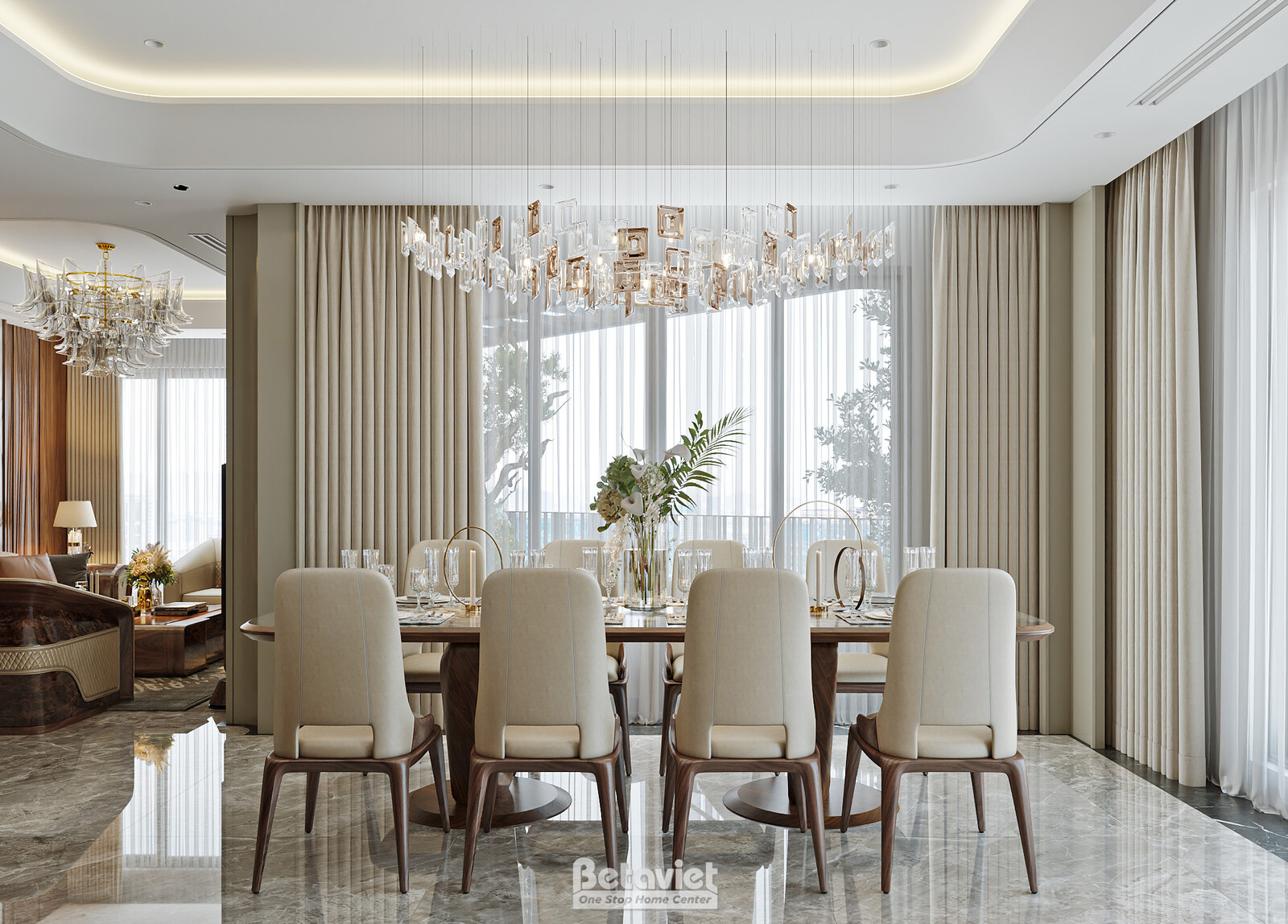 Nội thất phòng bếp biệt thự hiện đại NT2008251 – góc nhìn 4