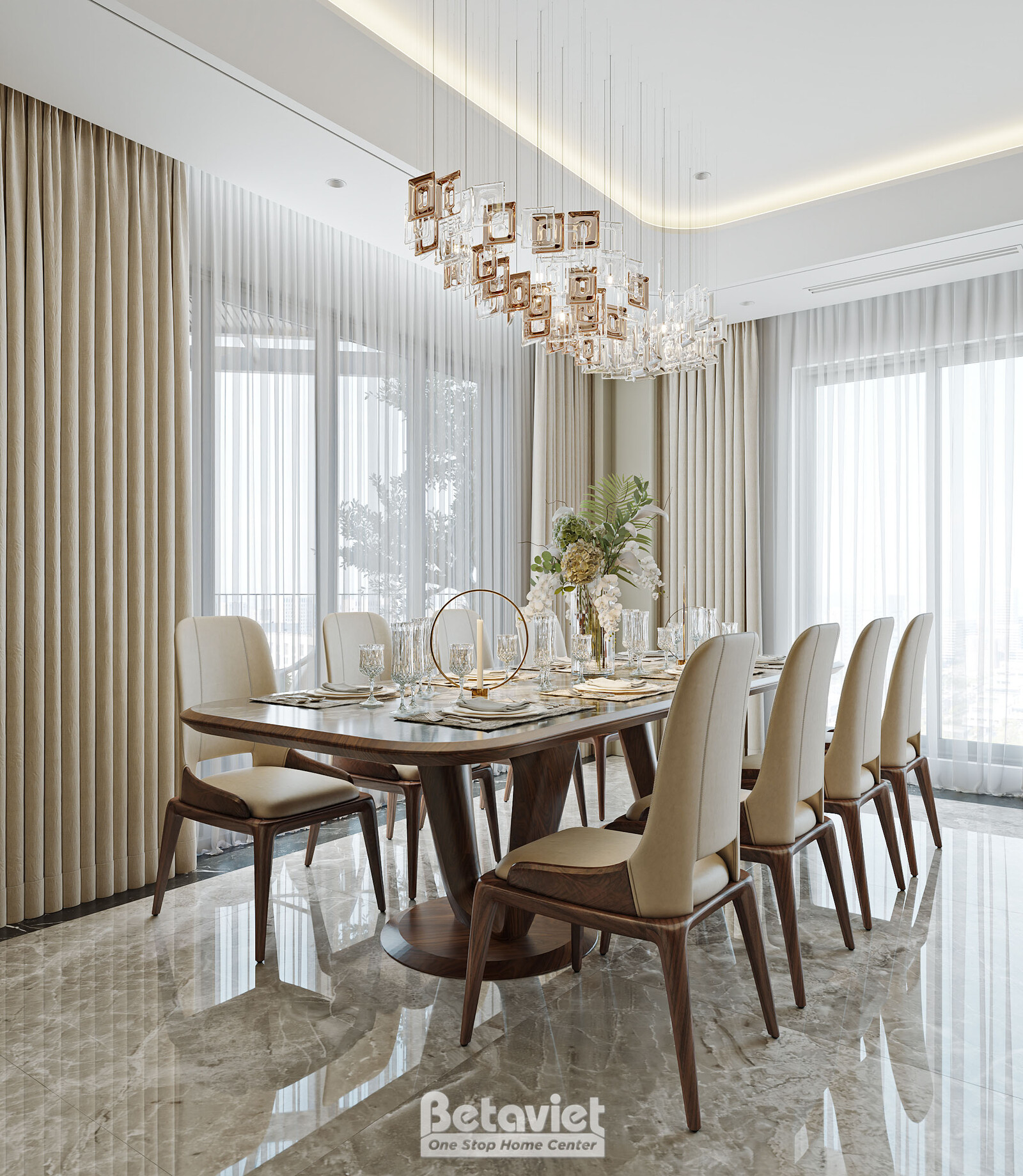 Nội thất phòng bếp biệt thự hiện đại NT2008251 – góc nhìn 2