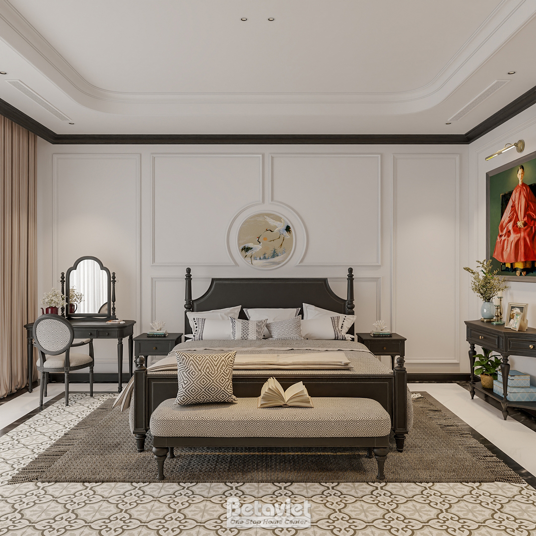 Thiết kế nội thất phòng ngủ Master Indochine tại Hải Phòng NT2009329