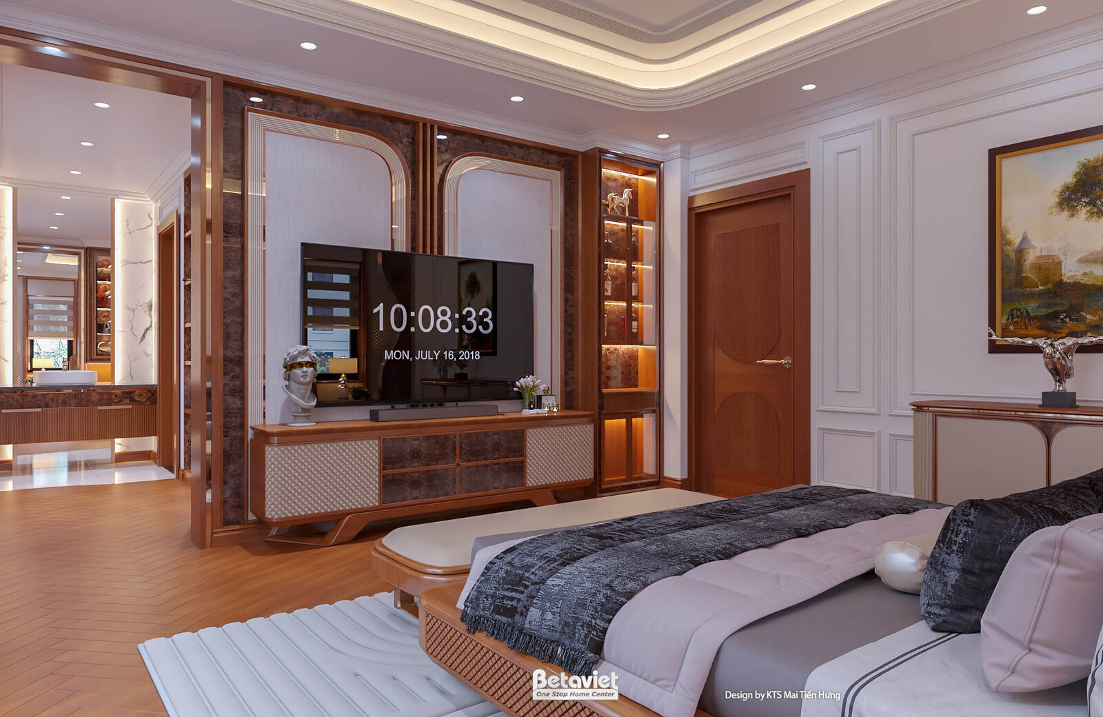 Nội thất phòng ngủ biệt thự hiện đại gỗ KT5501471 – góc nhìn 9