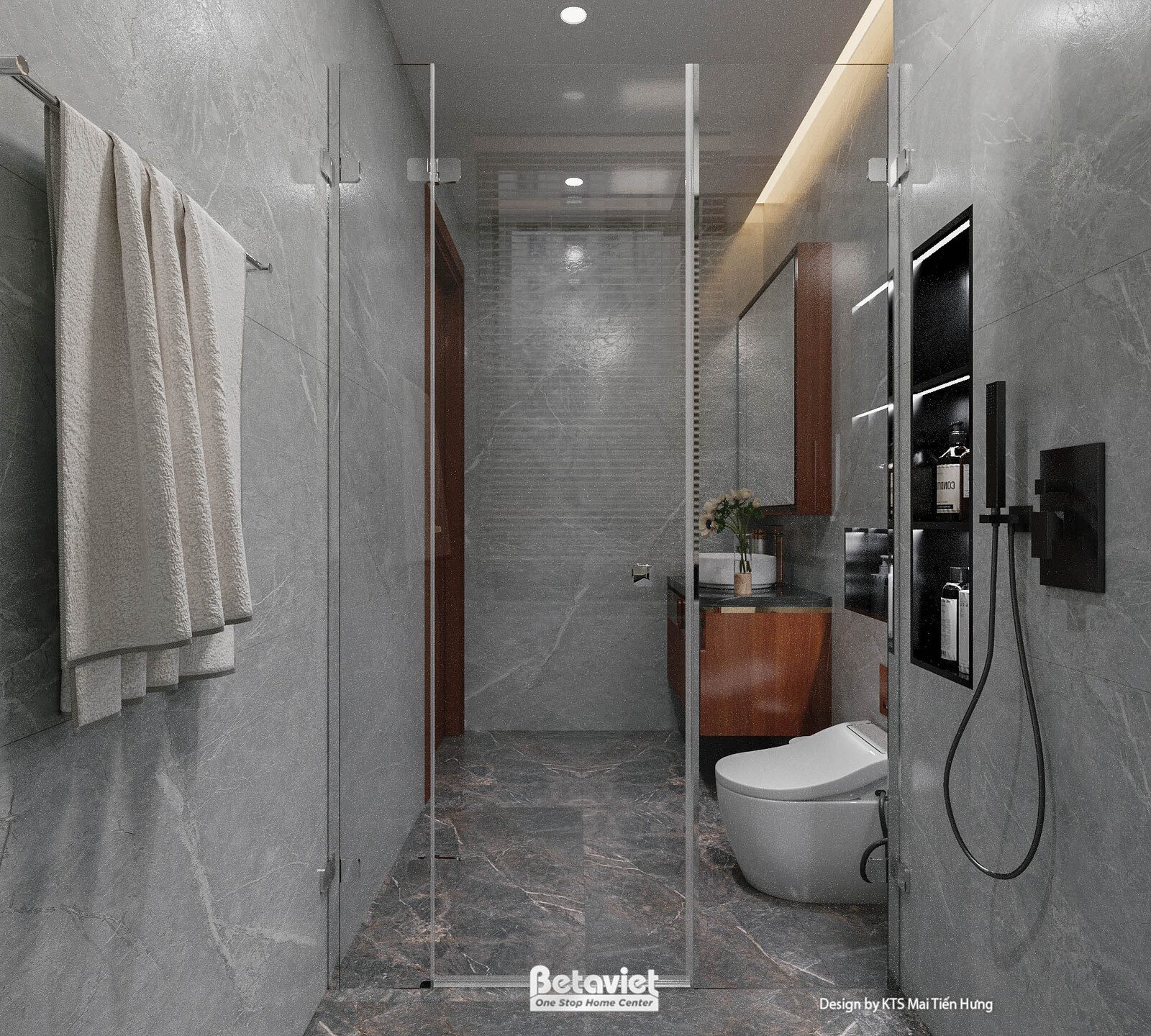 Nội thất phòng ngủ biệt thự hiện đại gỗ KT5501471 – góc nhìn 19