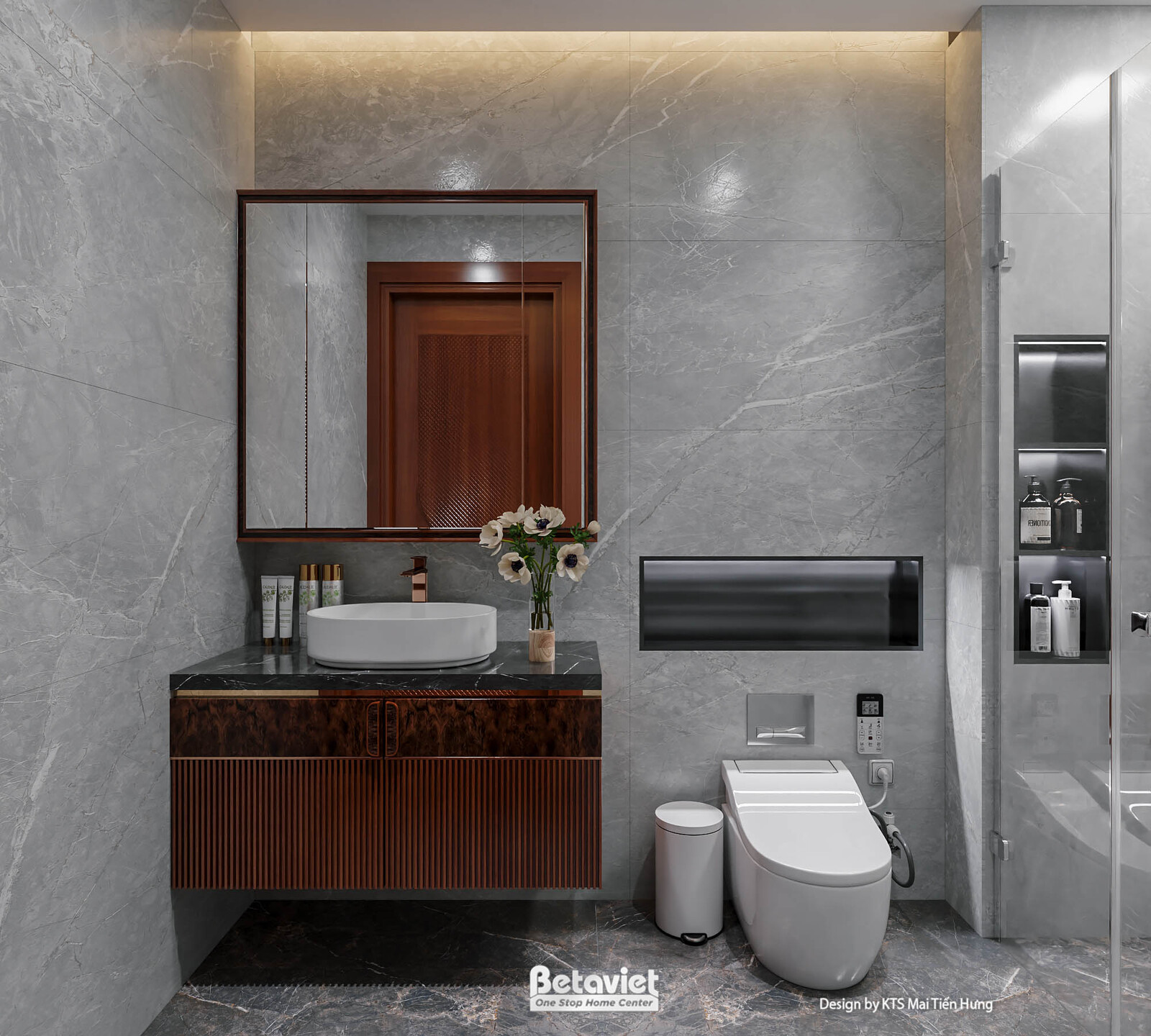 Nội thất phòng tắm biệt thự hiện đại KT5501471 – góc nhìn 2