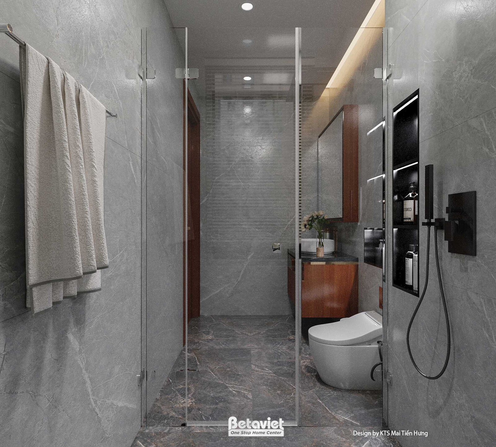 Nội thất phòng tắm biệt thự hiện đại KT5501471 – góc nhìn 4