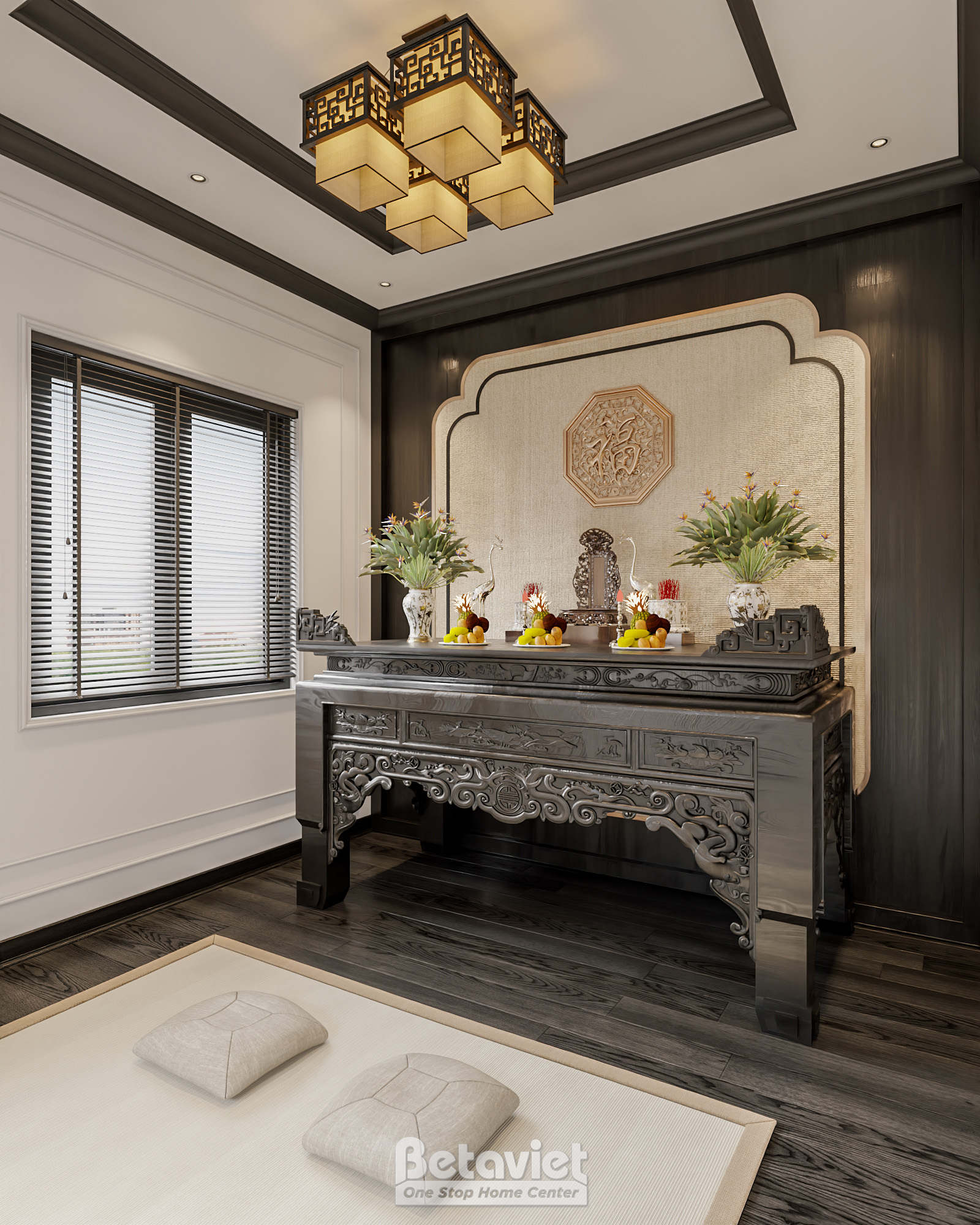 Thiết kế nội thất phòng thờ truyền thống biệt thự tại Hải Phòng NT2009329
