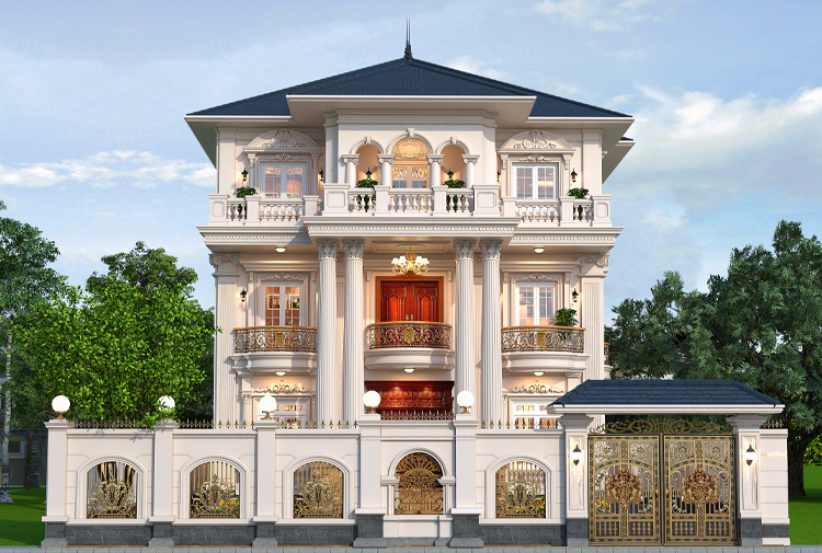 Biệt thự 3 tầng tân cổ điển tại Hưng Yên 504m² — KT5515393 Betaviet