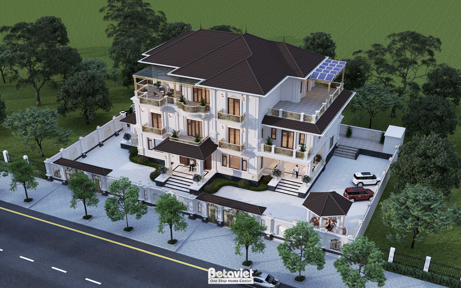 Dinh thự 3 tầng tân cổ điển KT2009585 – phối cảnh mặt tiền (9)