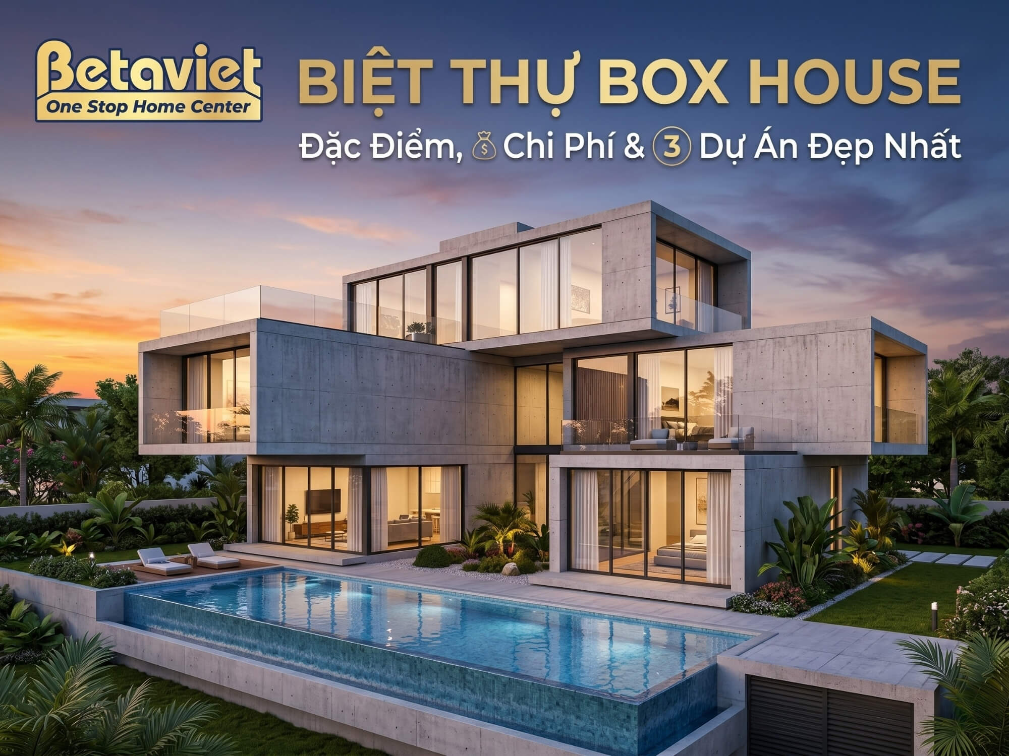 Biệt Thự Box House: Đặc Điểm, Chi Phí & 3 Dự Án Đẹp Nhất 2026