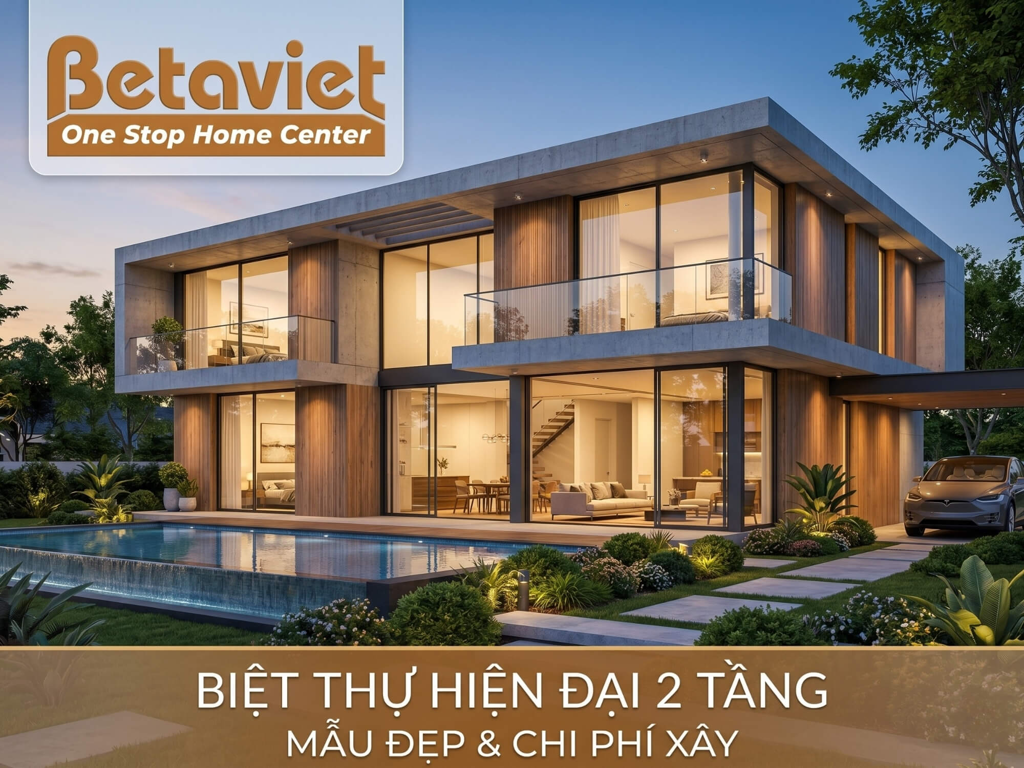 Biệt Thự Hiện Đại 2 Tầng: Mẫu Đẹp & Chi Phí Xây 2026