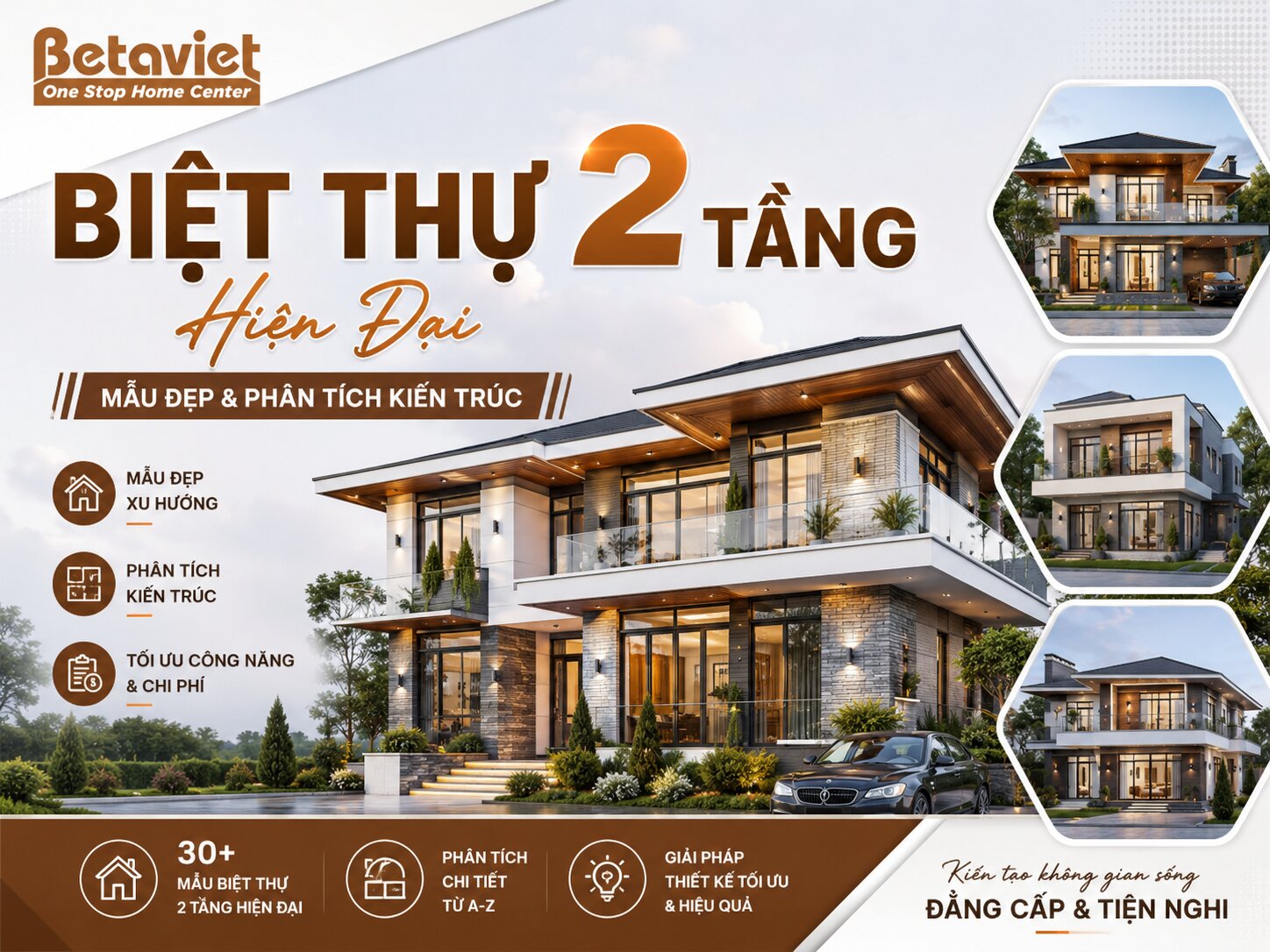 Biệt Thự 2 Tầng Hiện Đại: Mẫu Đẹp & Phân Tích Kiến Trúc 2026