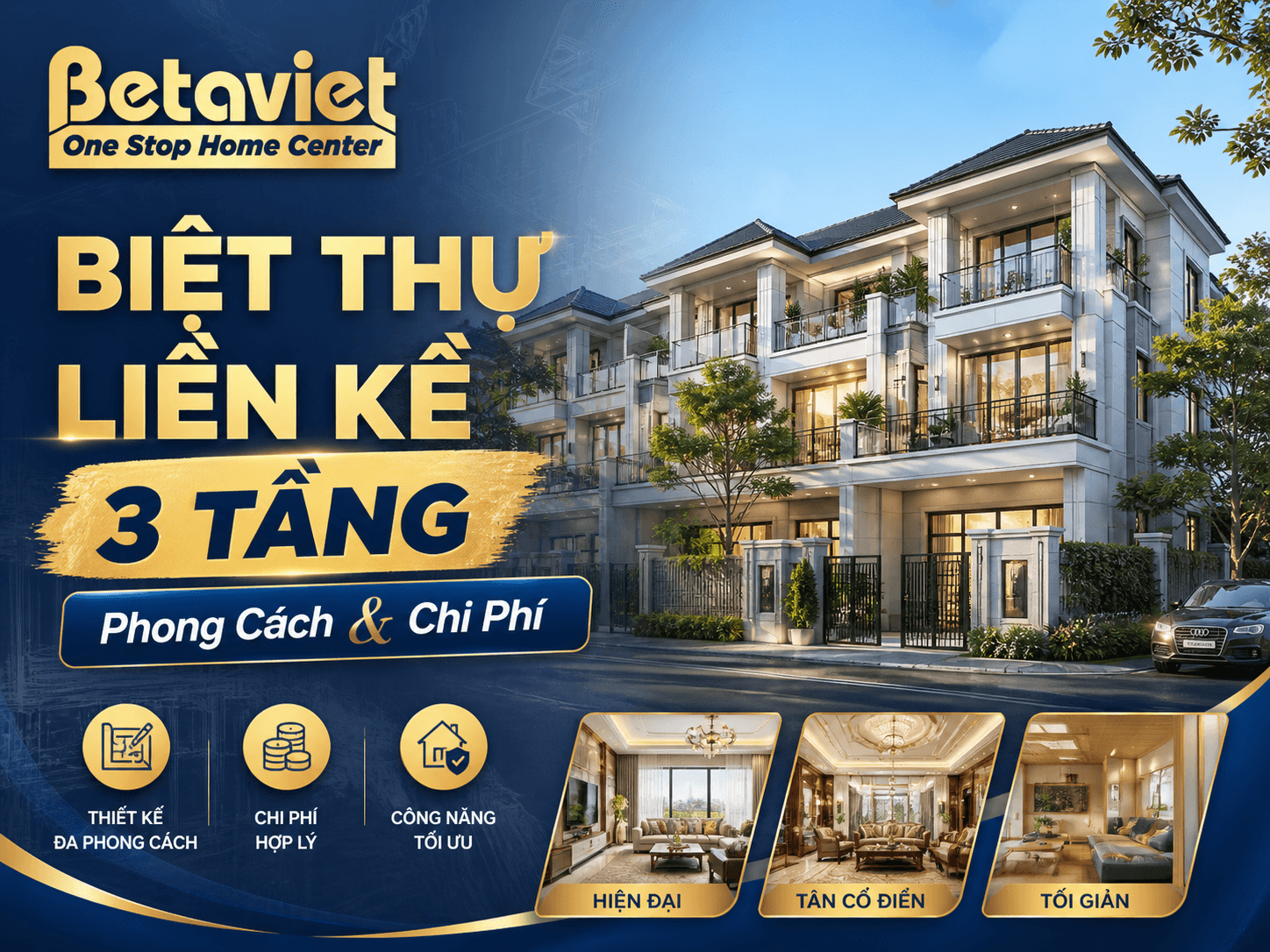 Biệt Thự Liền Kề 3 Tầng: Phong Cách & Chi Phí 2026