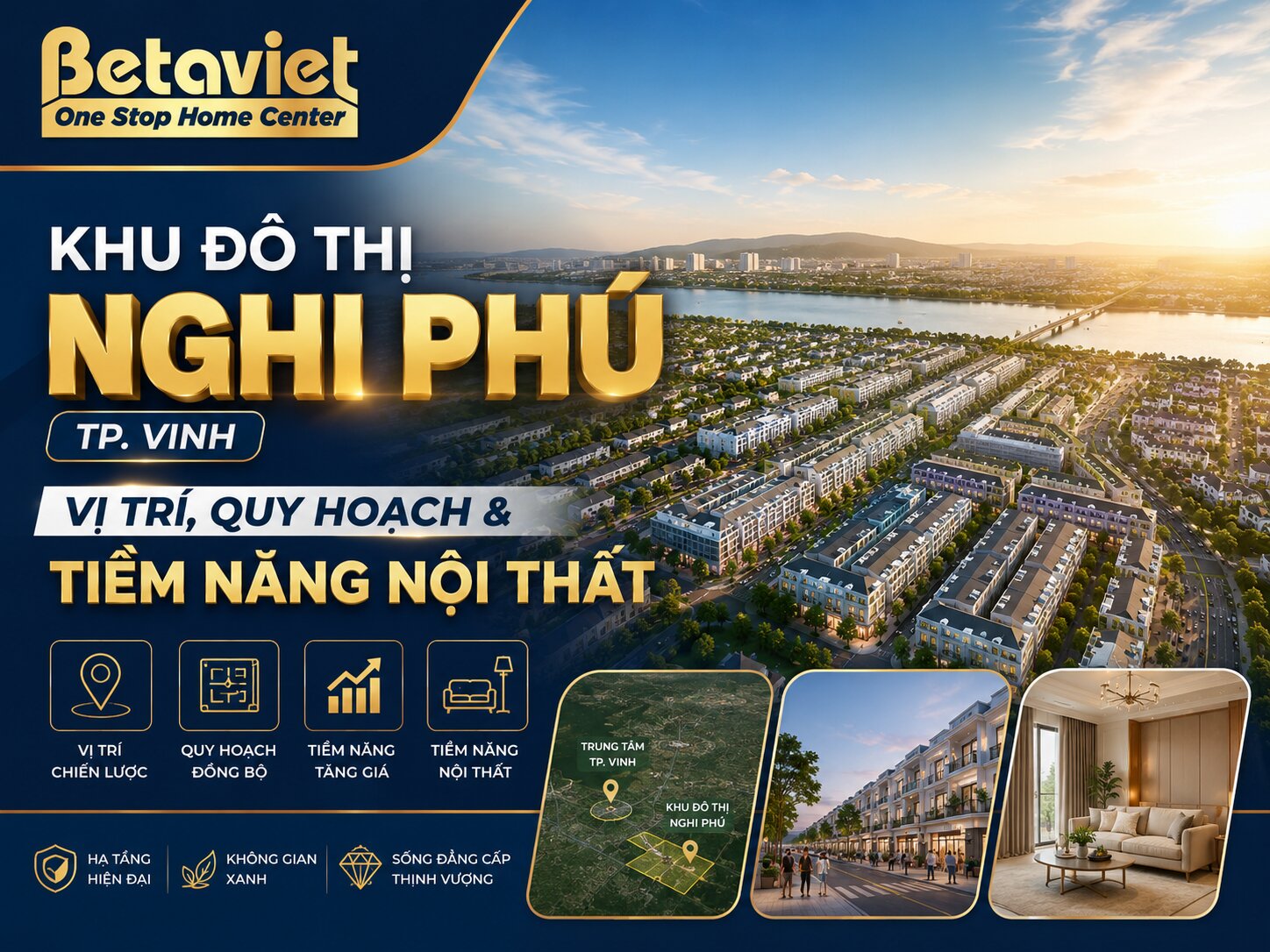 Khu Đô Thị Nghi Phú TP. Vinh: Vị Trí, Quy Hoạch & Tiềm Năng Nội Thất 2026