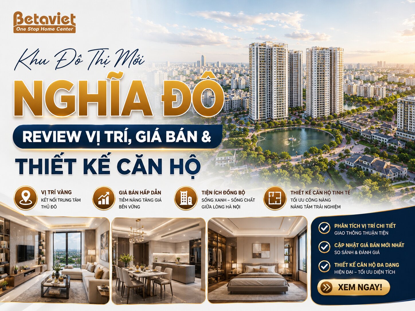 Khu Đô Thị Mới Nghĩa Đô: Review Vị Trí, Giá Bán & Thiết Kế Căn Hộ