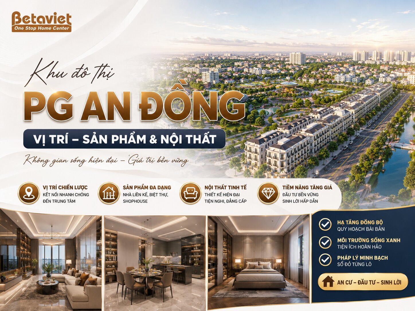 Khu đô thị PG An Đồng: Vị trí, sản phẩm & nội thất 2026 | Betaviet