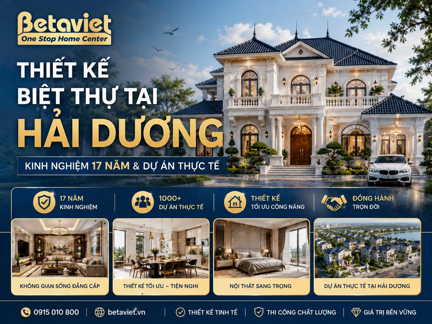 Thiết Kế Biệt Thự Tại Hải Dương: Kinh Nghiệm 17 Năm & Dự Án Thực Tế