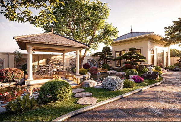 Thiết kế nhà vườn tiểu cảnh phong cách Nhật Bản tại Hà Nội SV5011177