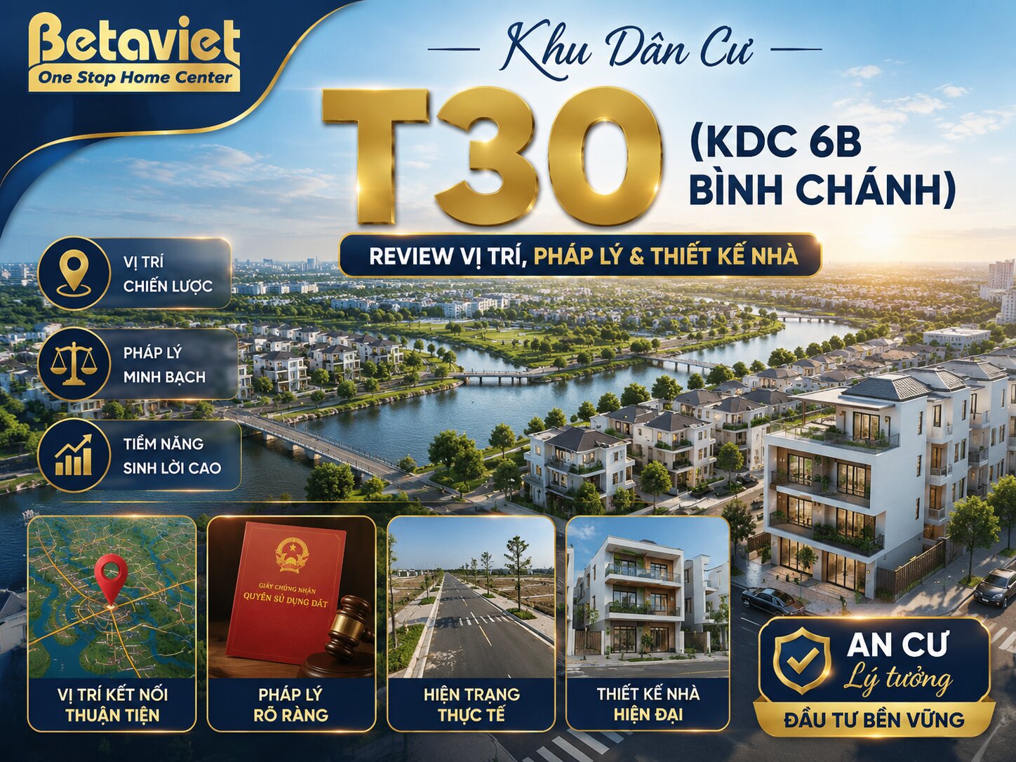 Khu Dân Cư T30 (KDC 6B Bình Chánh): Review Vị Trí, Pháp Lý & Thiết Kế Nhà 2026