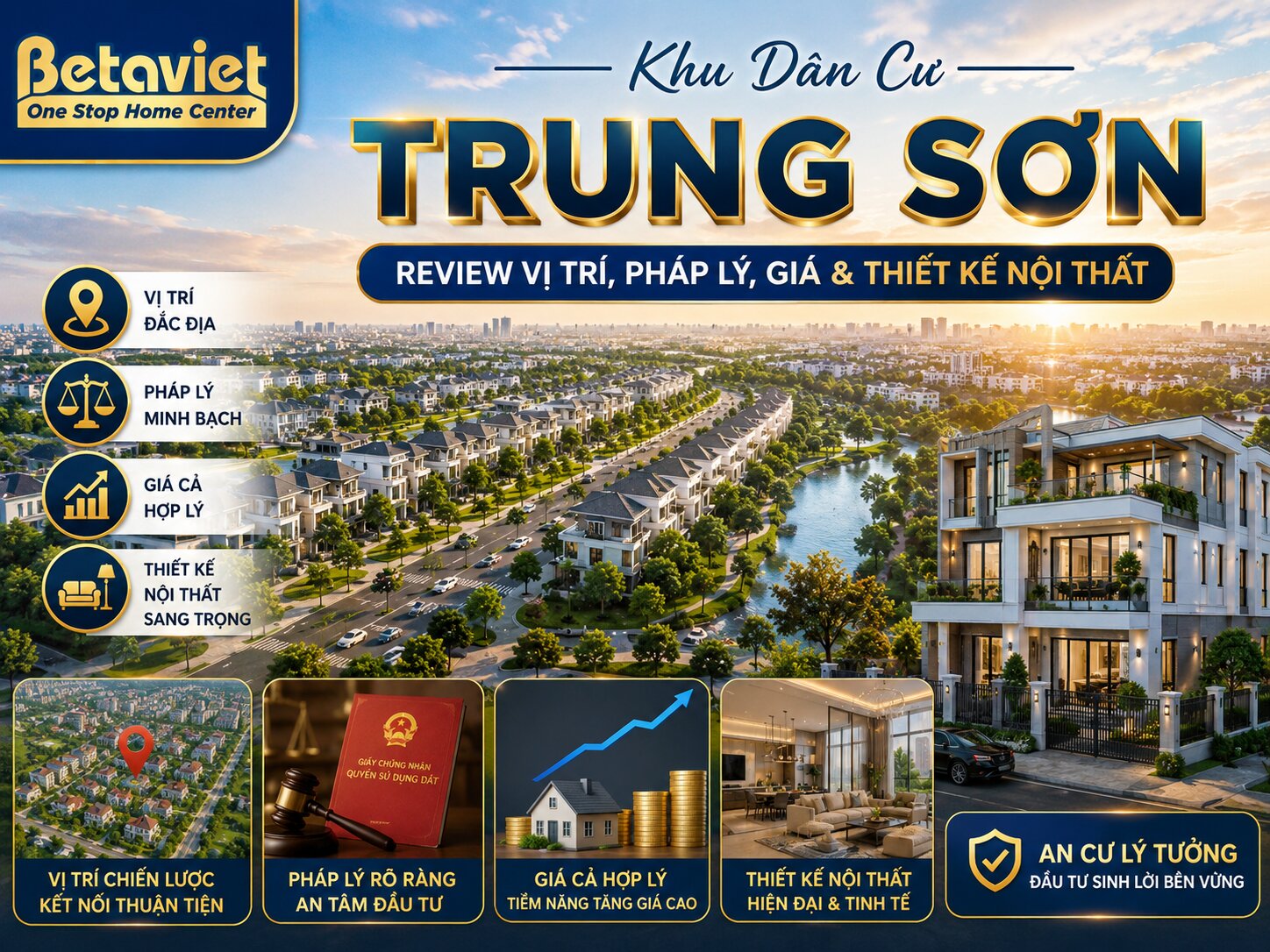 Khu Dân Cư Trung Sơn: Review Vị Trí, Pháp Lý, Giá & Thiết Kế Nội Thất 2026