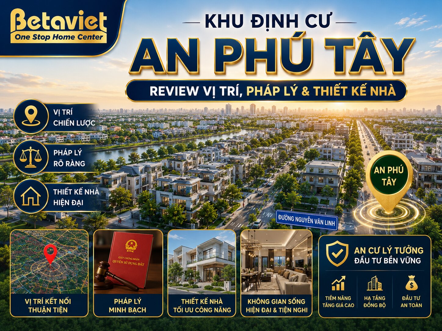 Khu Định Cư An Phú Tây: Review Vị Trí, Pháp Lý & Thiết Kế Nhà
