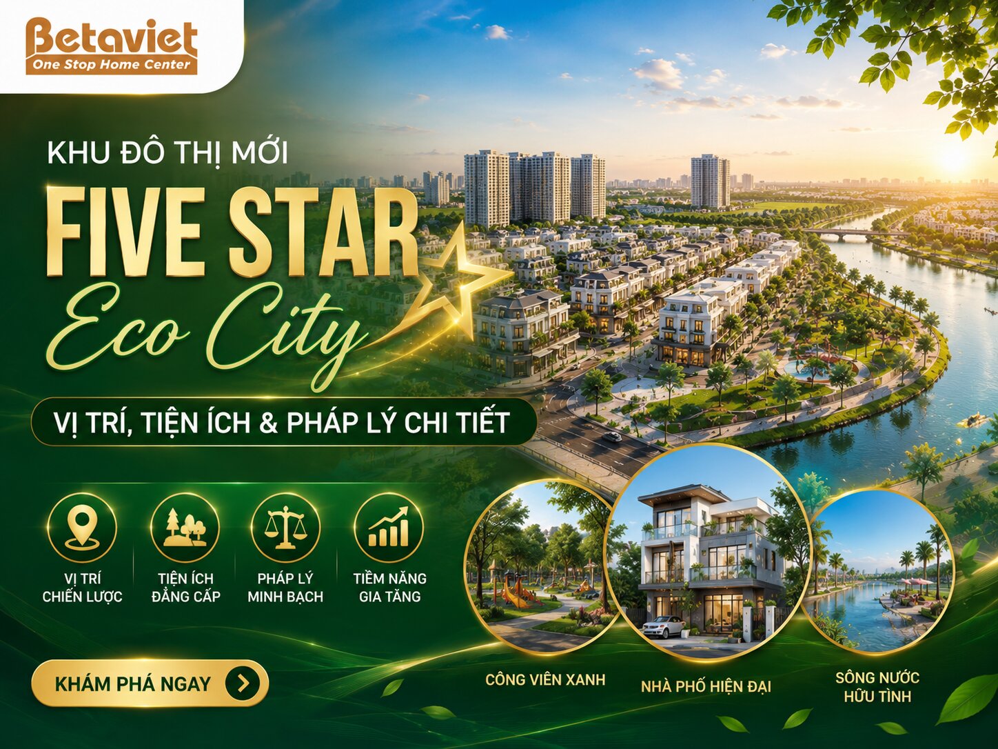 Khu Đô Thị Mới Five Star Eco City: Vị Trí, Tiện Ích & Pháp Lý Chi Tiết (2026)