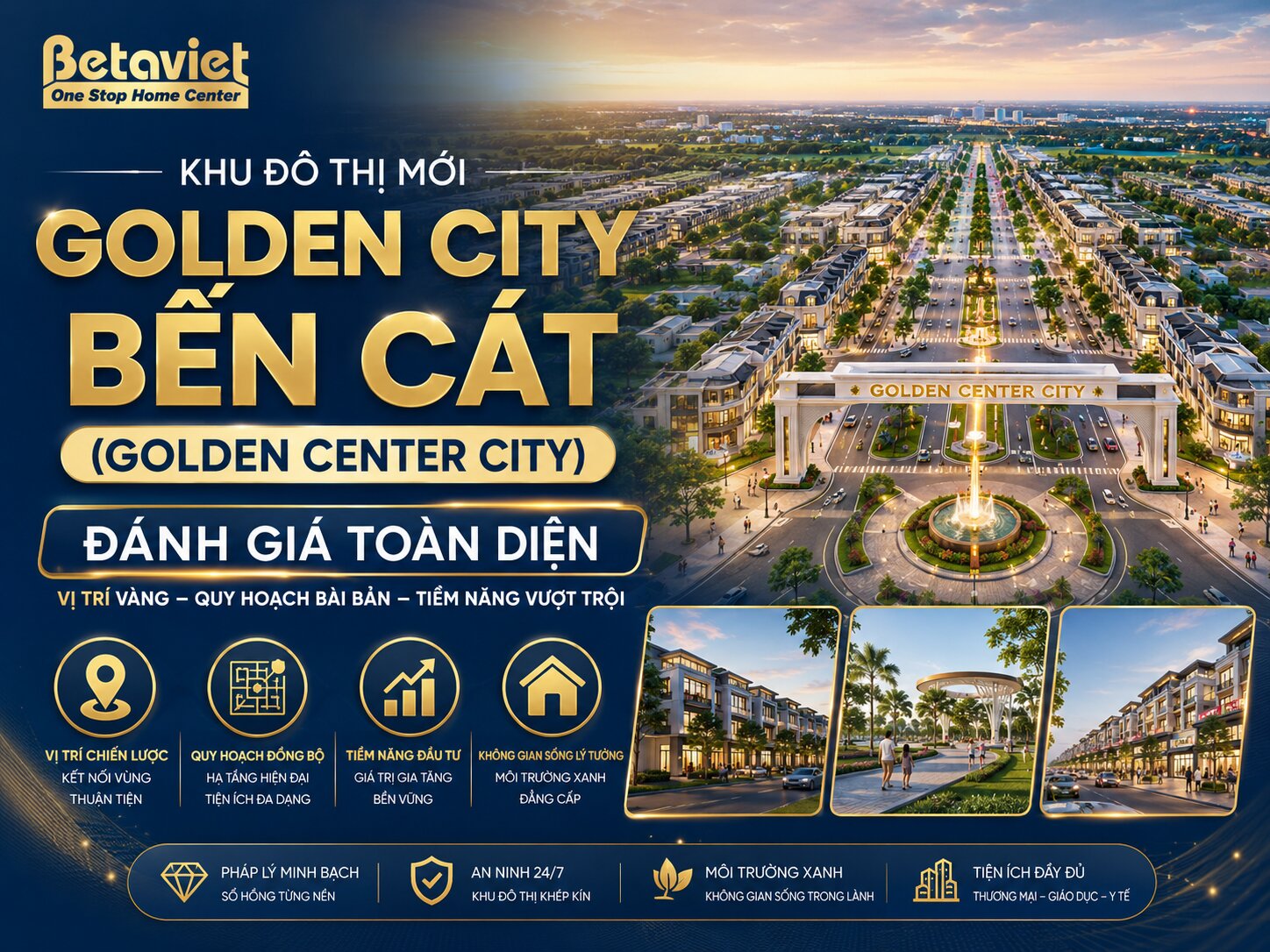Khu đô thị mới Golden City Bến Cát (Golden Center City): Đánh giá toàn diện 2025