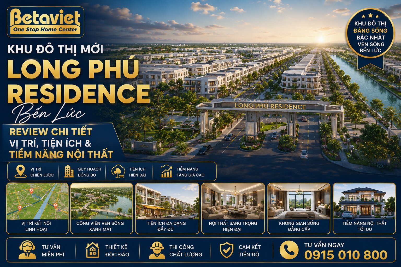Khu Đô Thị Mới Long Phú Residence Bến Lức: Review Chi Tiết Vị Trí, Tiện Ích & Tiềm Năng Nội Thất 2026