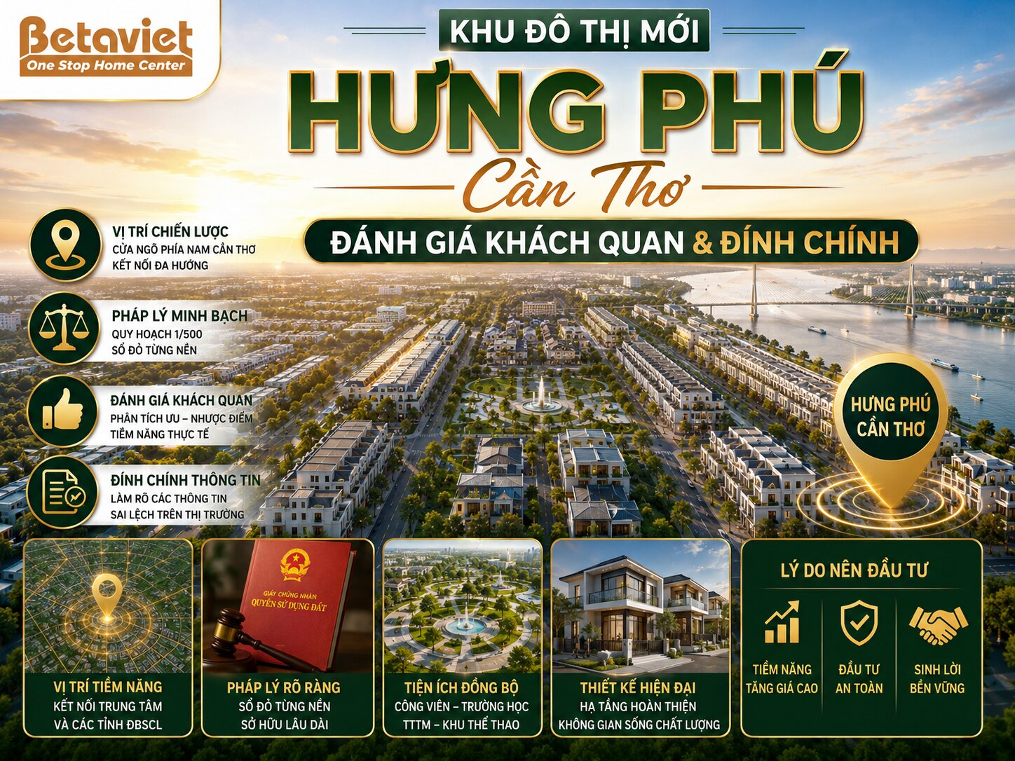 Khu đô thị mới Hưng Phú – Cần Thơ: Đánh giá khách quan & đính chính 2026