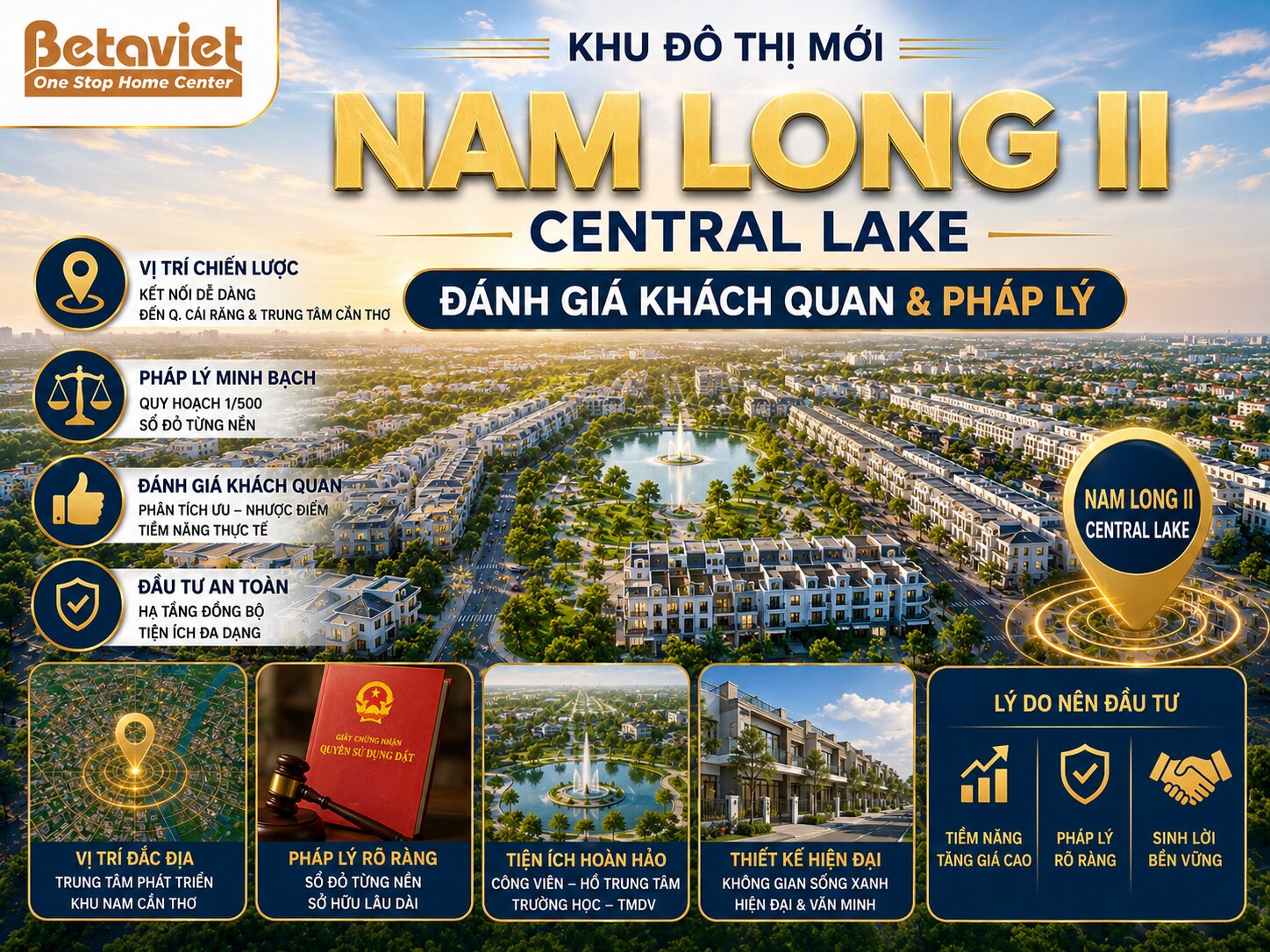 Khu Đô Thị Mới Nam Long II Central Lake: Đánh Giá Khách Quan & Pháp Lý 2026