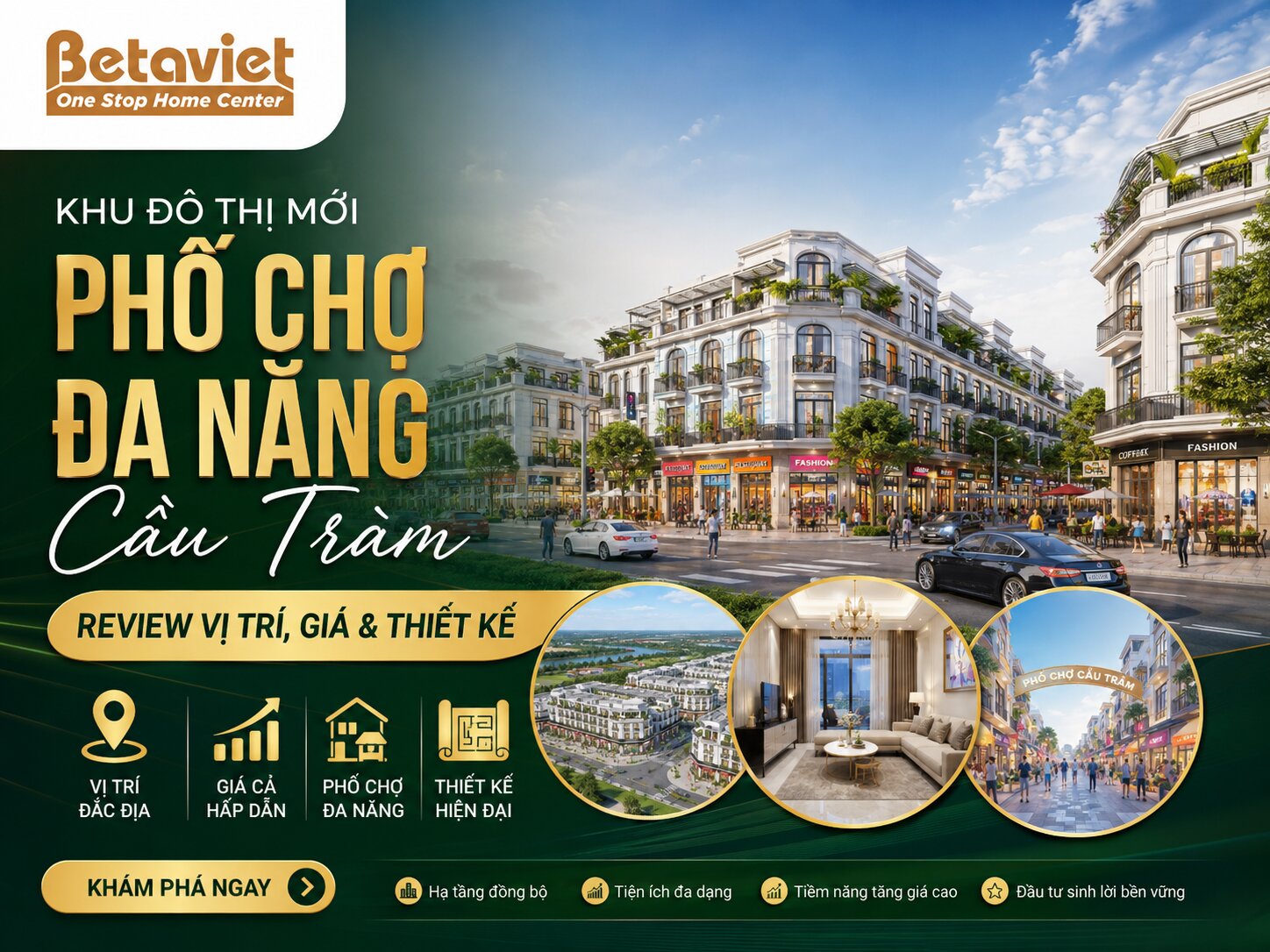 Khu Đô Thị Mới Phố Chợ Đa Năng Cầu Tràm: Review Vị Trí, Giá & Thiết Kế 2026