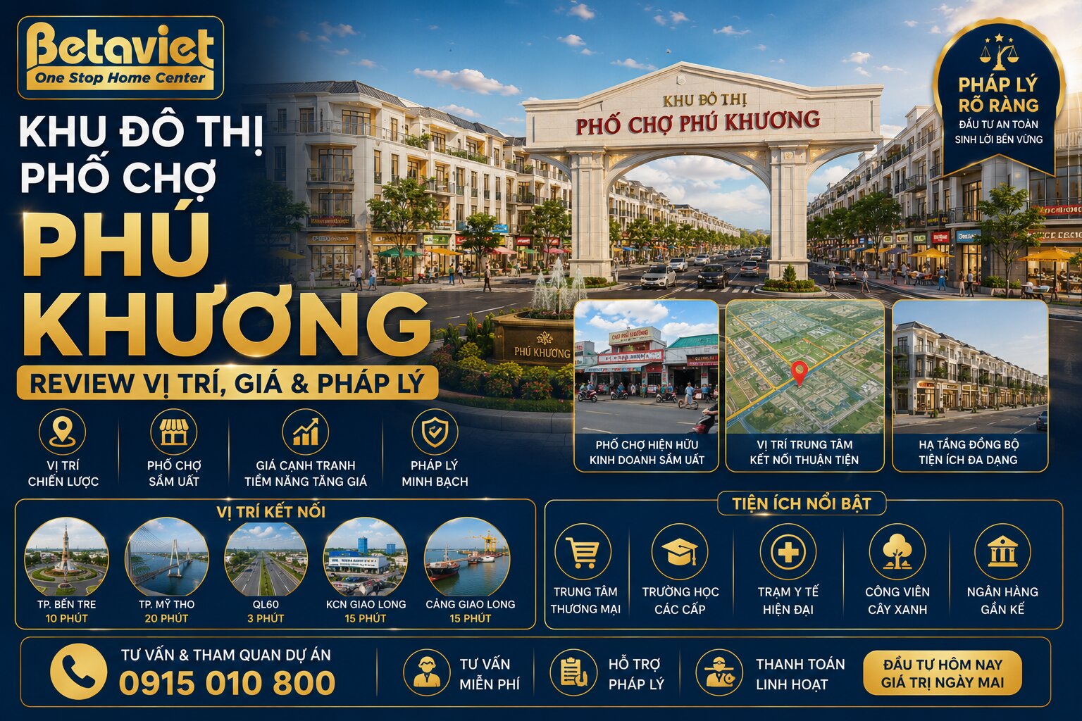 Khu Đô Thị Phố Chợ Phú Khương: Review Vị Trí, Giá & Pháp Lý