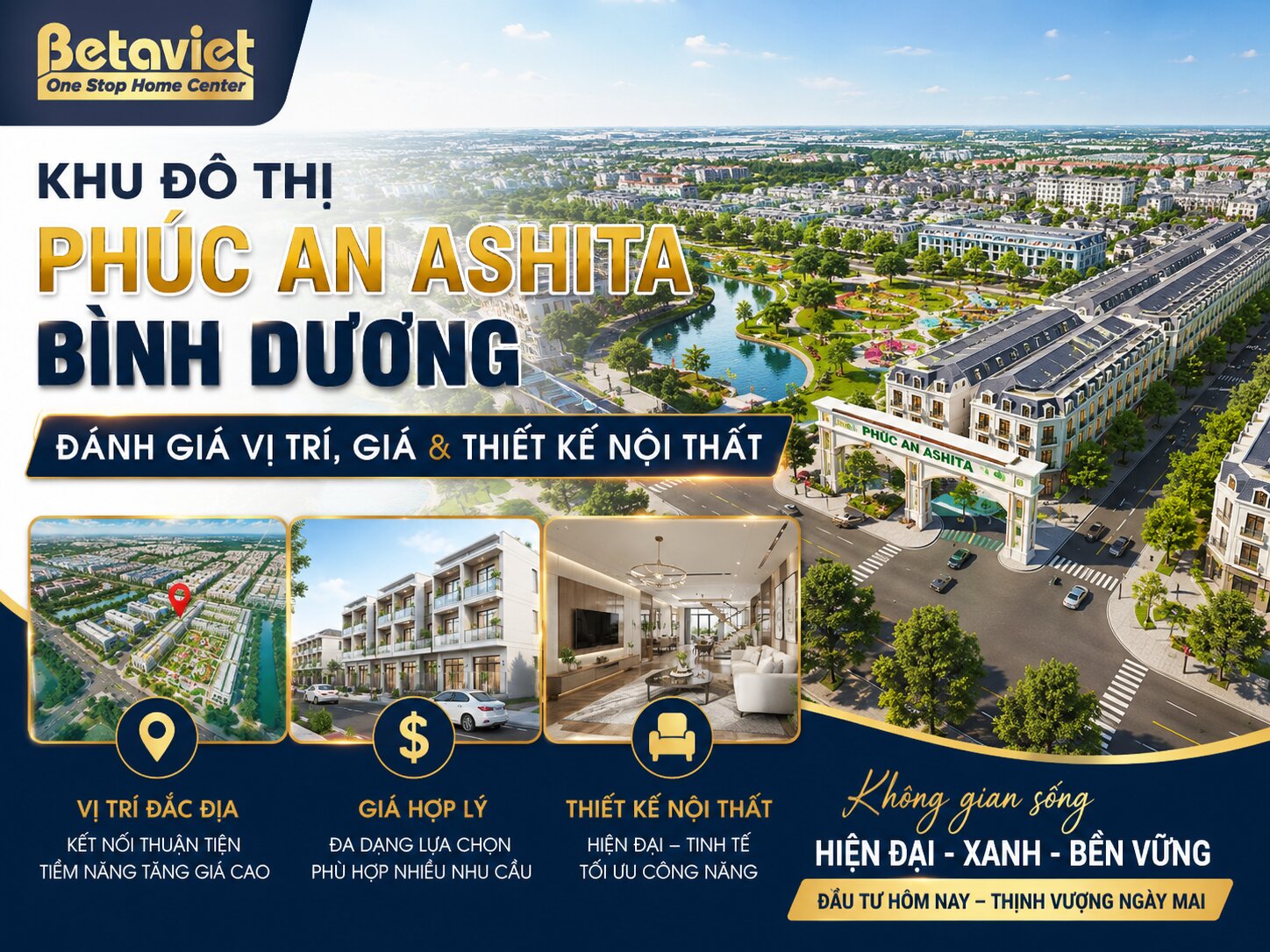Khu Đô Thị Phúc An Ashita Bình Dương: Đánh Giá Vị Trí, Giá & Thiết Kế Nội Thất