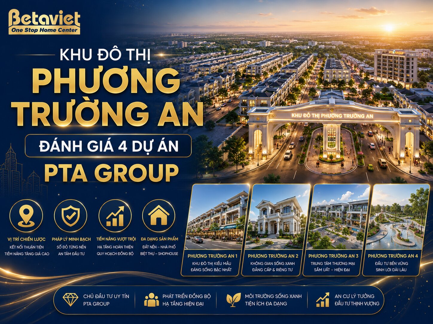 Khu đô thị Phương Trường An: Đánh giá 4 dự án PTA Group 2025