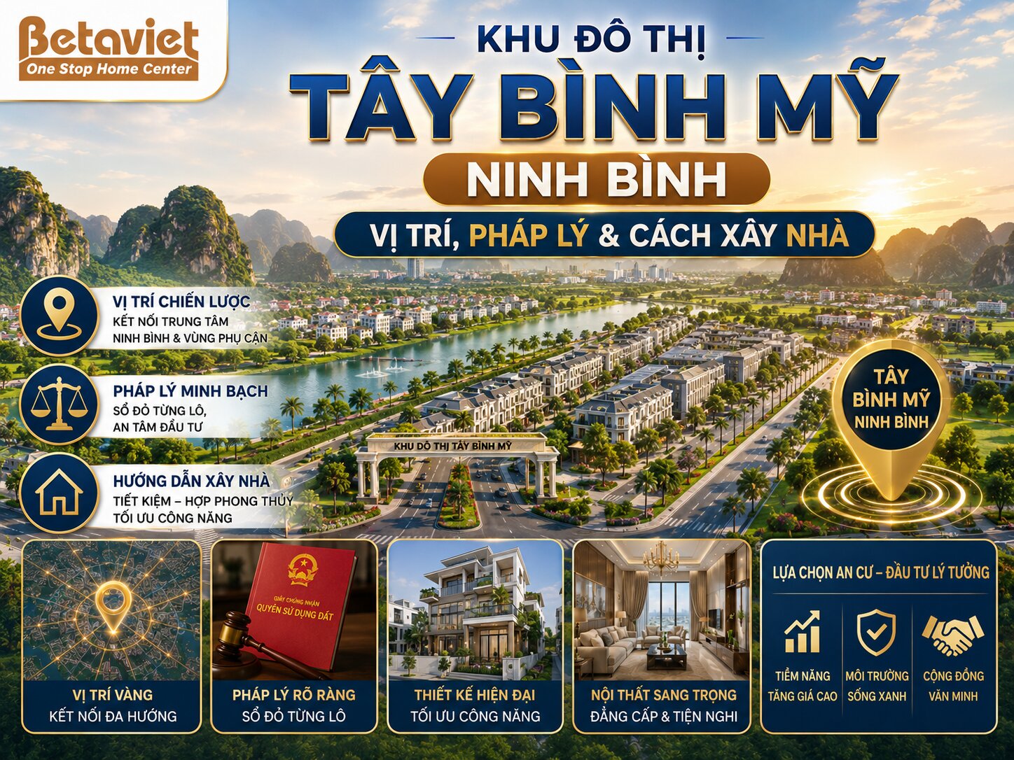 Khu Đô Thị Tây Bình Mỹ (Ninh Bình): Vị Trí, Pháp Lý & Cách Xây Nhà