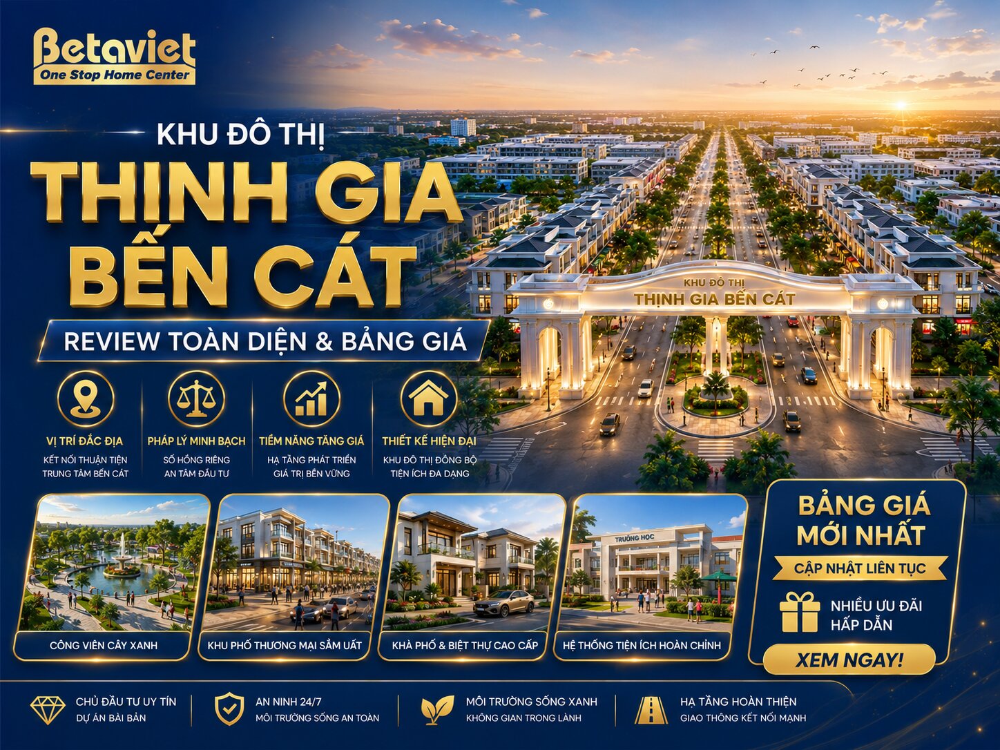 Khu Đô Thị Thịnh Gia Bến Cát: Review Toàn Diện & Bảng Giá Tháng 6/2026