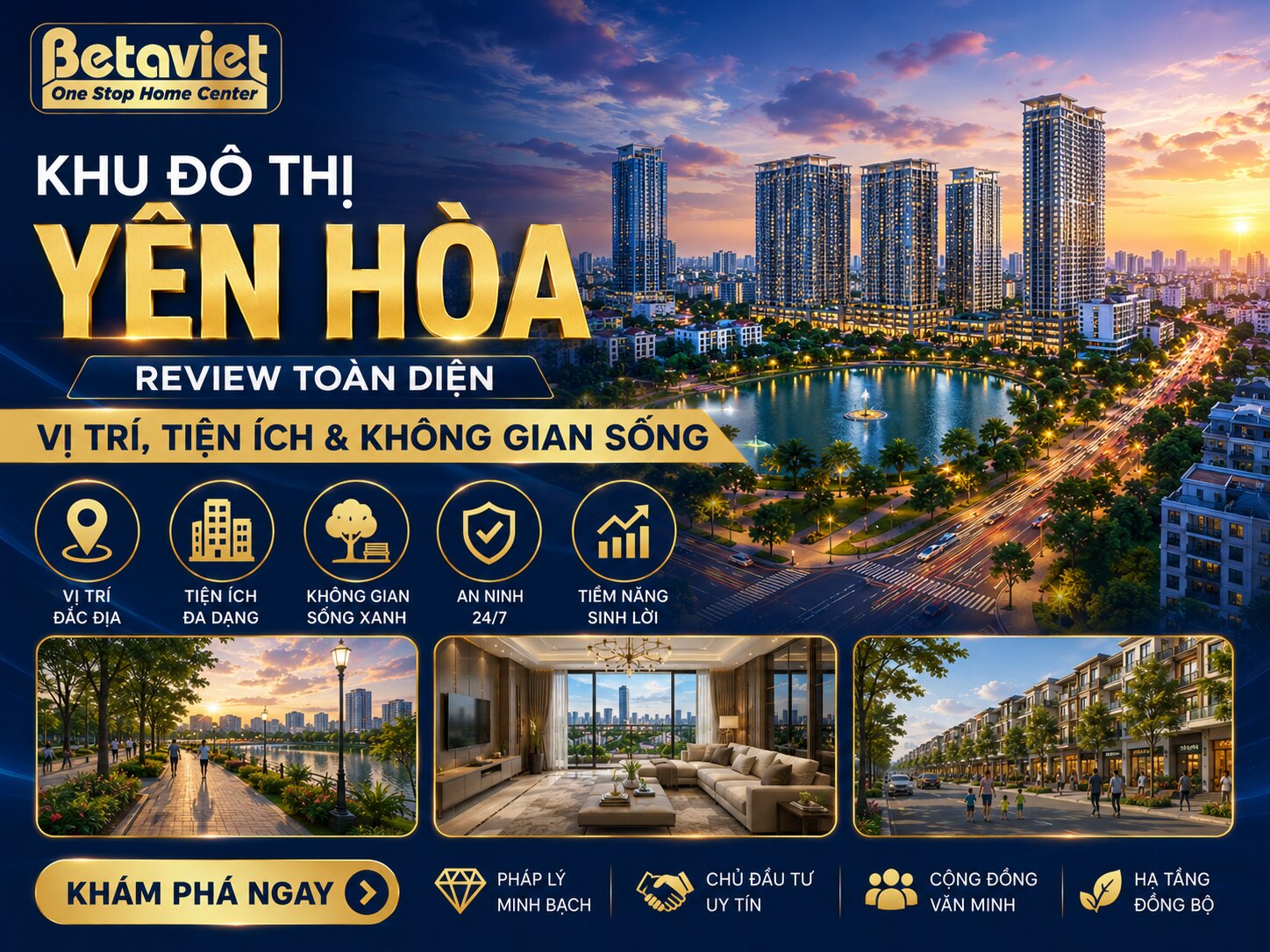 Khu Đô Thị Yên Hòa: Review Toàn Diện Vị Trí, Tiện Ích & Không Gian Sống 2026