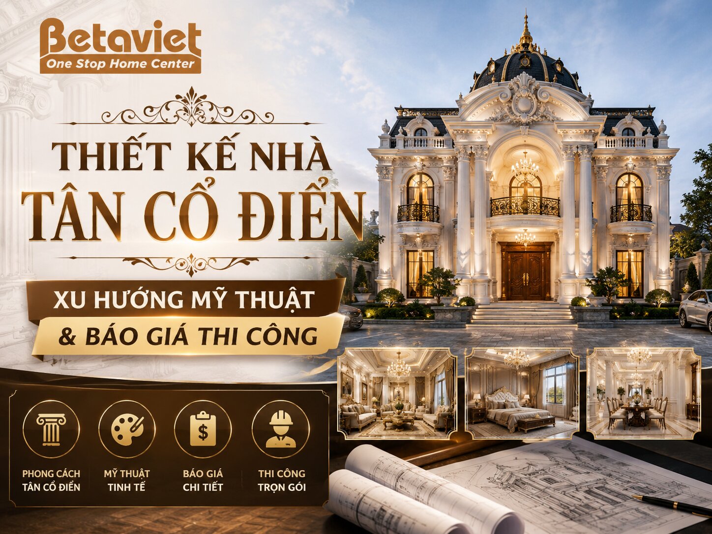 Thiết Kế Nhà Phong Cách Tân Cổ Điển: Nguyên Tắc, Mái Và Mẫu Betaviet