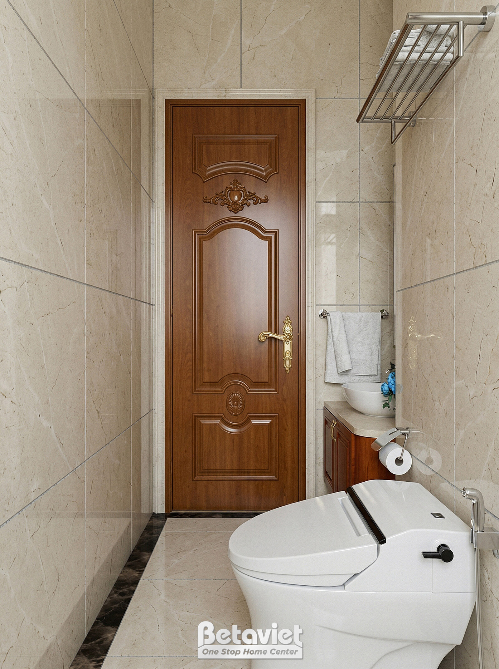 Nội thất phòng tắm biệt thự tân cổ điển NT5515155 – góc nhìn 8
