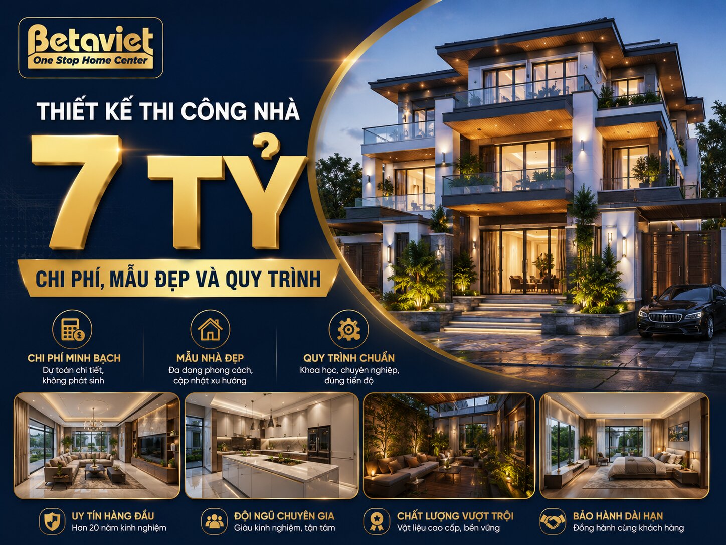 Thiết Kế Thi Công Nhà 7 Tỷ: Chi Phí, Mẫu Đẹp và Quy Trình 2026