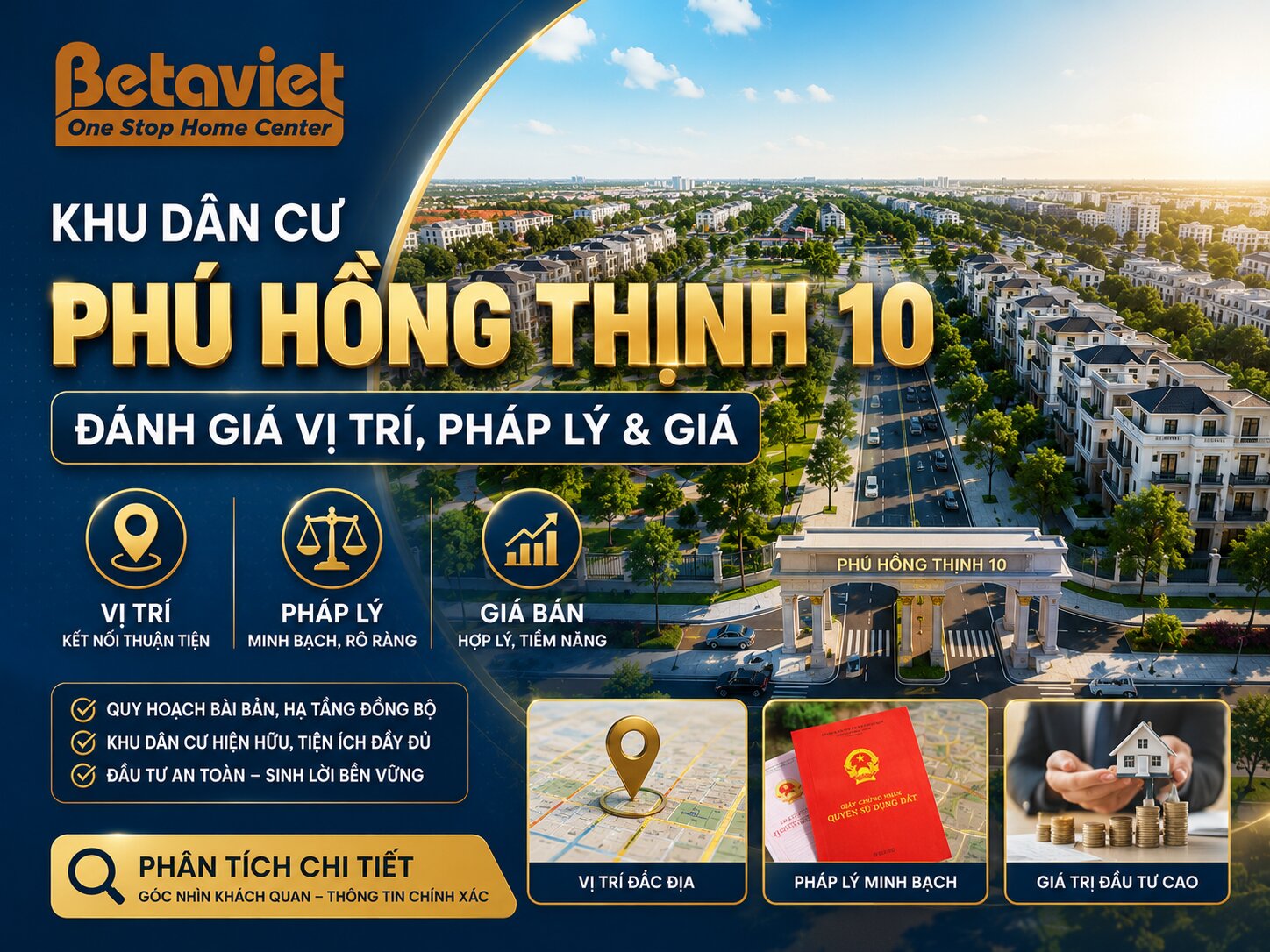 Khu dân cư Phú Hồng Thịnh 10: Đánh giá vị trí, pháp lý & giá 2026