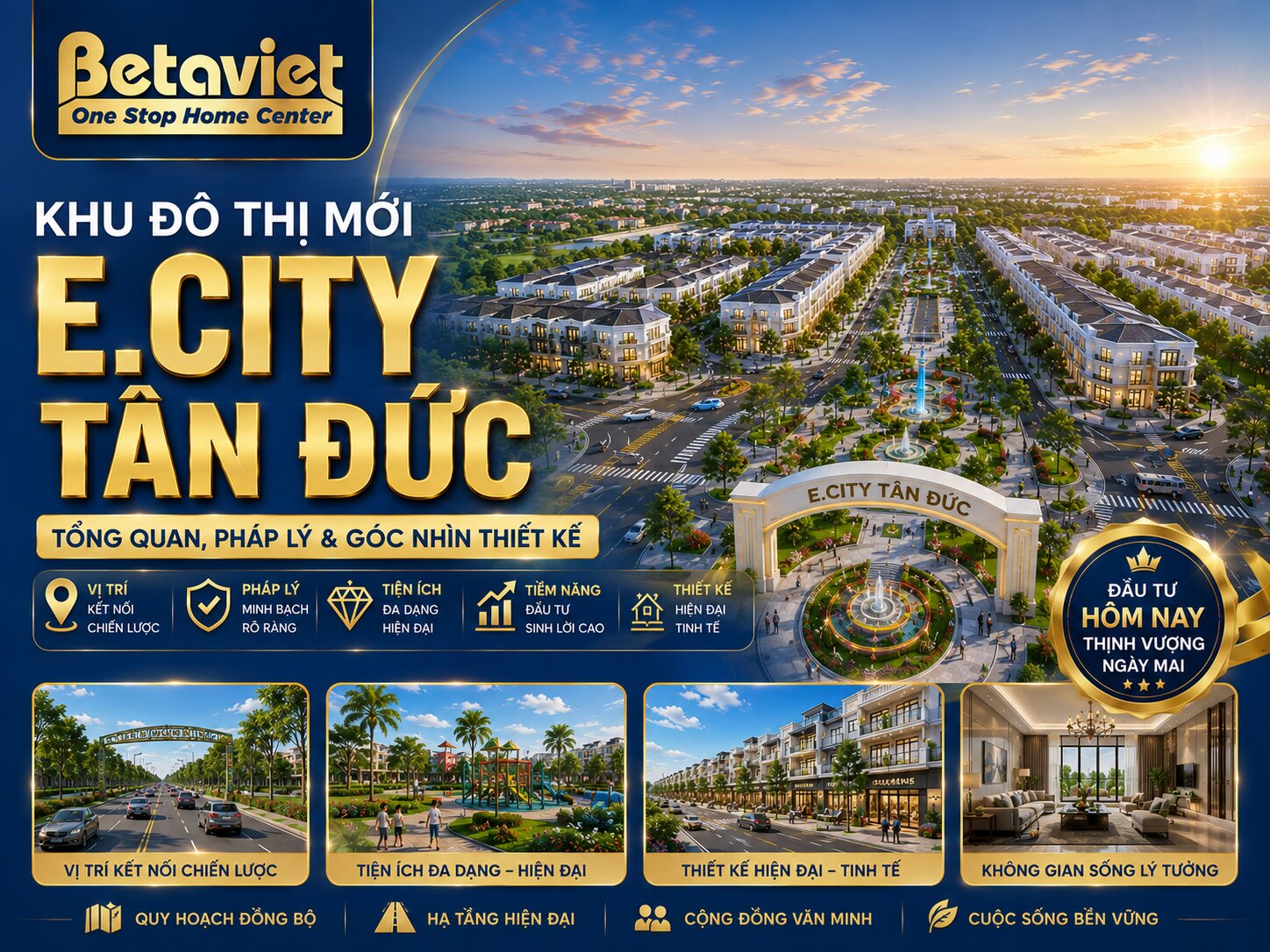 Khu Đô Thị Mới Khu Đô Thị E.City Tân Đức — Tổng Quan, Pháp Lý & Góc Nhìn Thiết Kế 2025