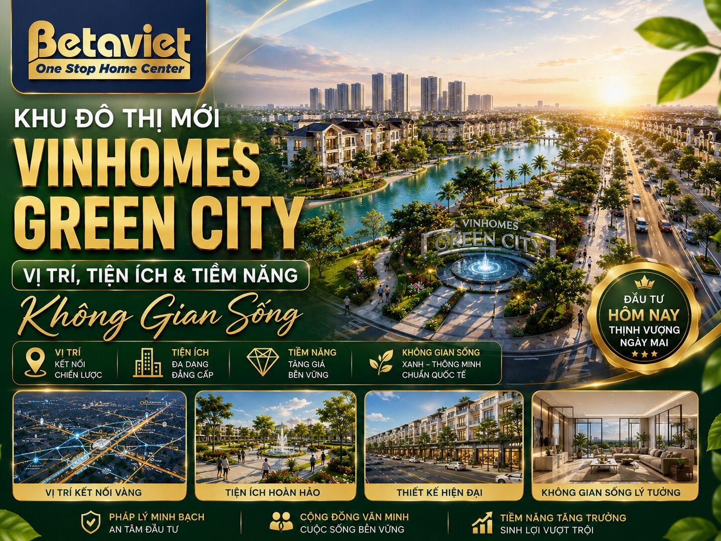 Khu Đô Thị Mới Vinhomes Green City: Vị Trí, Tiện Ích & Tiềm Năng Không Gian Sống