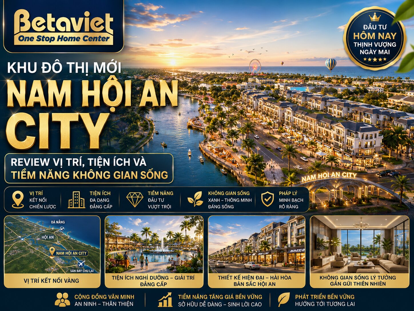 Khu Đô Thị Mới Nam Hội An City: Review Vị Trí, Tiện Ích và Tiềm Năng Không Gian Sống 2026