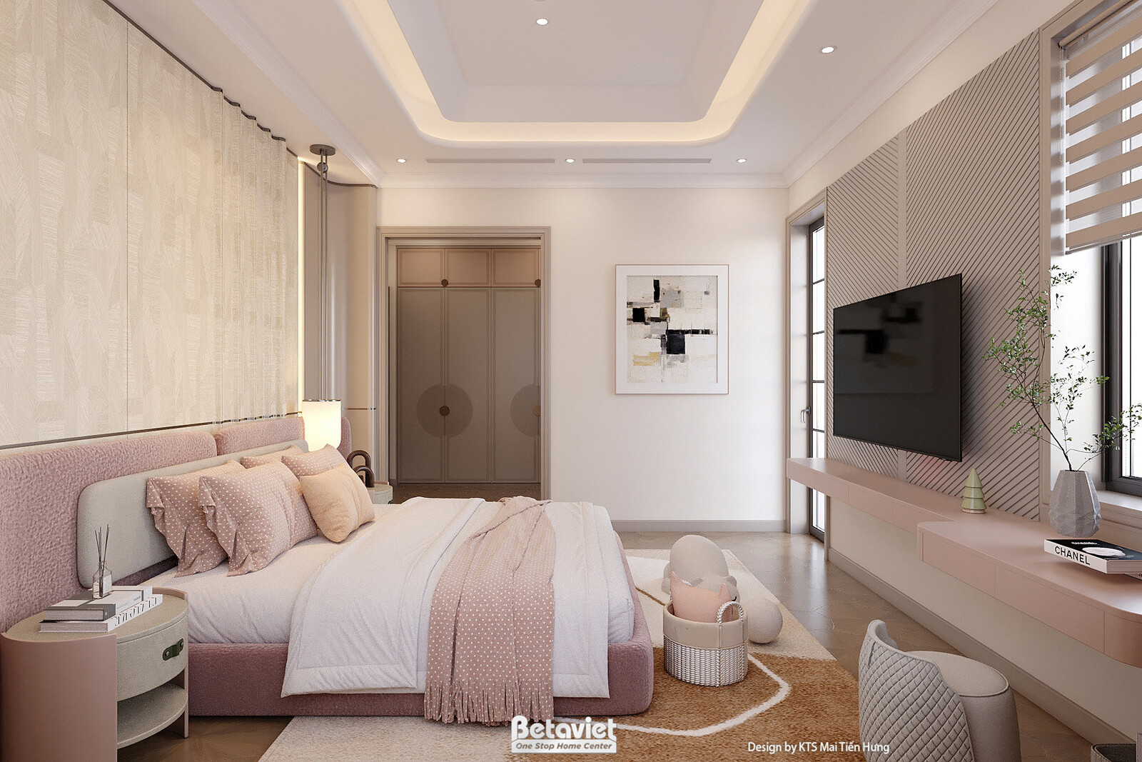 Nội thất phòng ngủ biệt thự hiện đại KT2009337 – góc nhìn 8