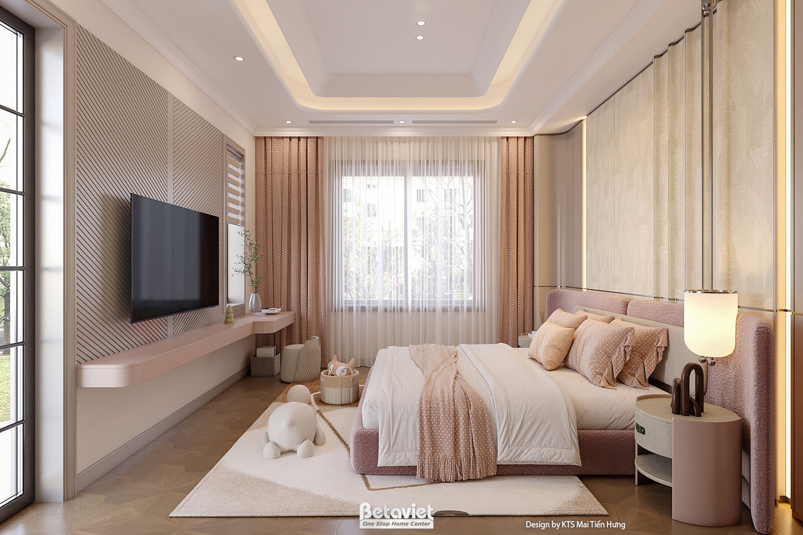 Nội thất phòng ngủ biệt thự hiện đại KT2009337 – góc nhìn 7
