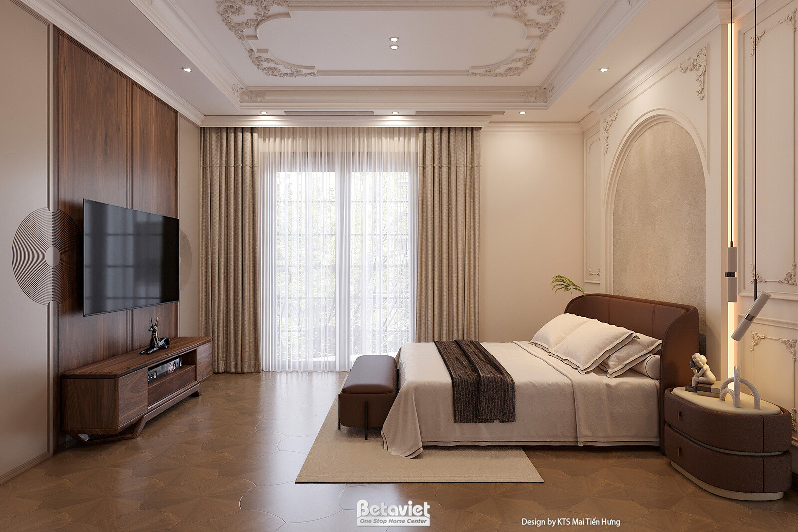 Nội thất phòng ngủ biệt thự hiện đại KT2009337 – góc nhìn 12