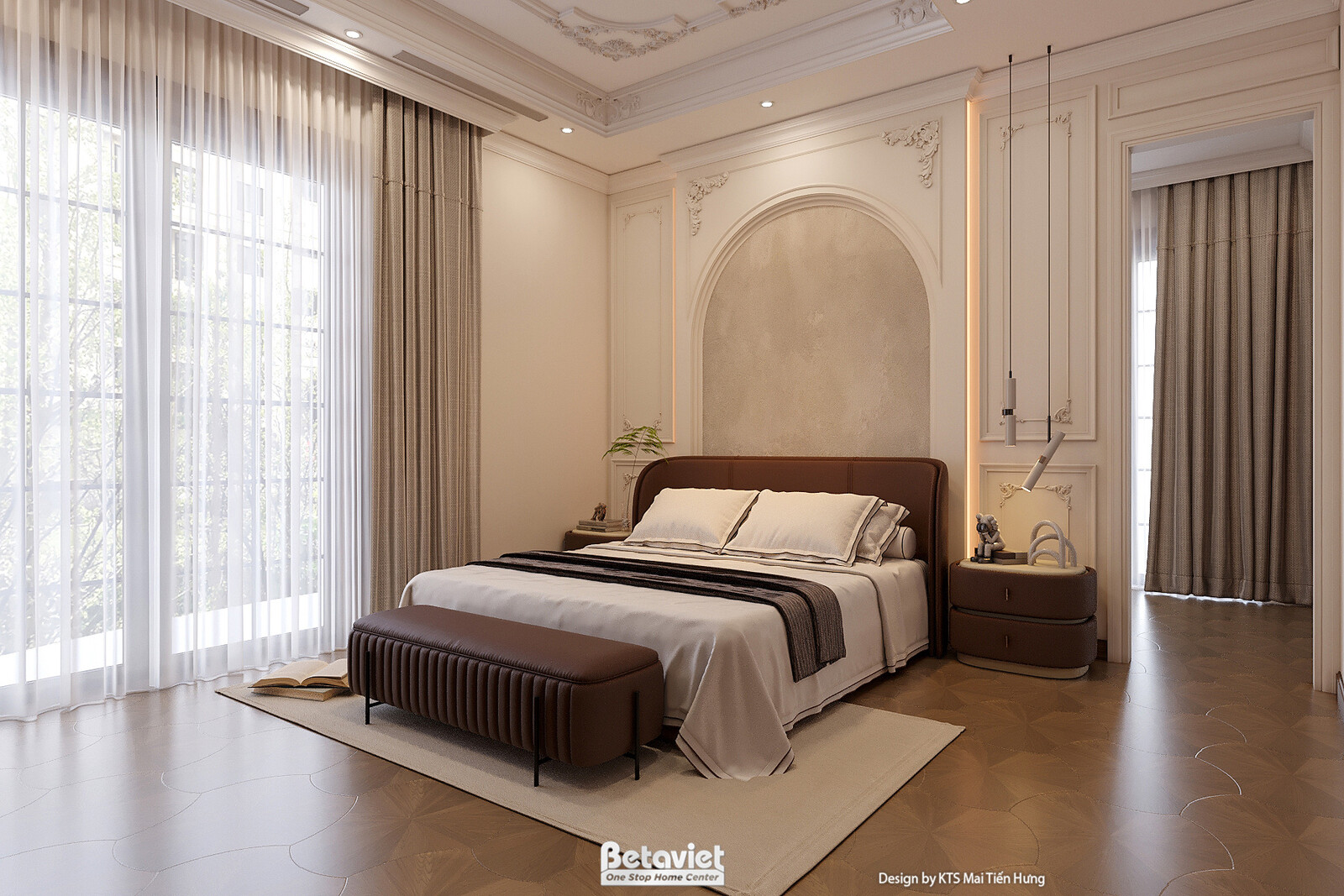 Nội thất phòng ngủ biệt thự hiện đại KT2009337 – góc nhìn 10