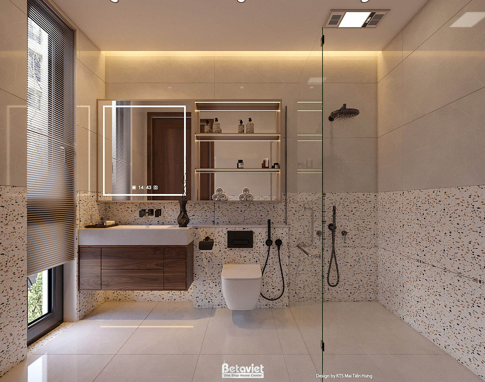 Nội thất phòng tắm biệt thự hiện đại KT2009337 – góc nhìn 9