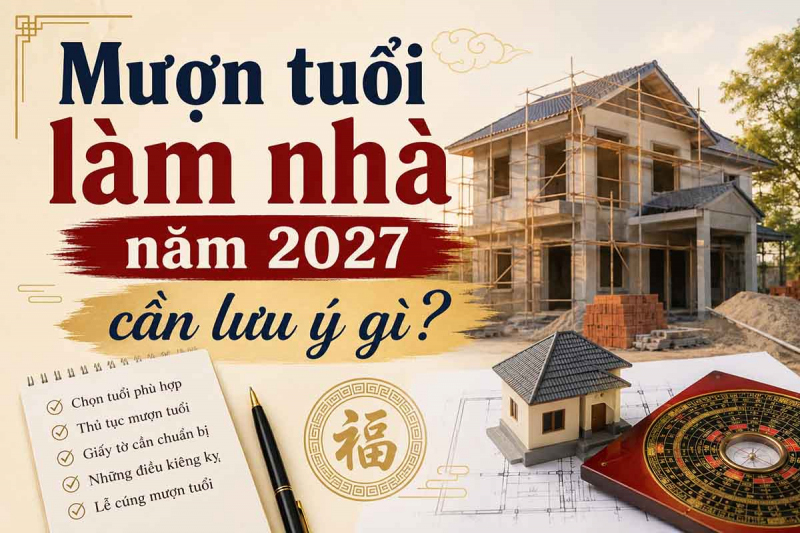 Mượn Tuổi Làm Nhà Năm 2027: Kinh Nghiệm Chọn Tuổi Đẹp Và Thủ Tục Đúng Phong Thủy