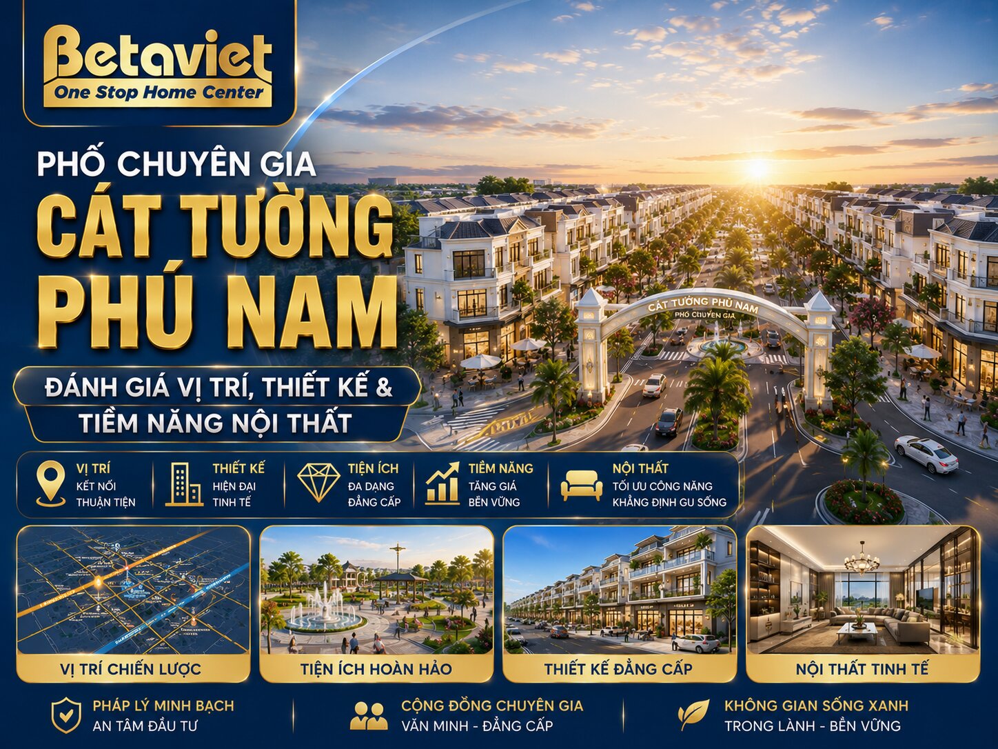 Phố Chuyên Gia Cát Tường Phú Nam: Đánh Giá Vị Trí, Thiết Kế & Tiềm Năng Nội Thất [2026]